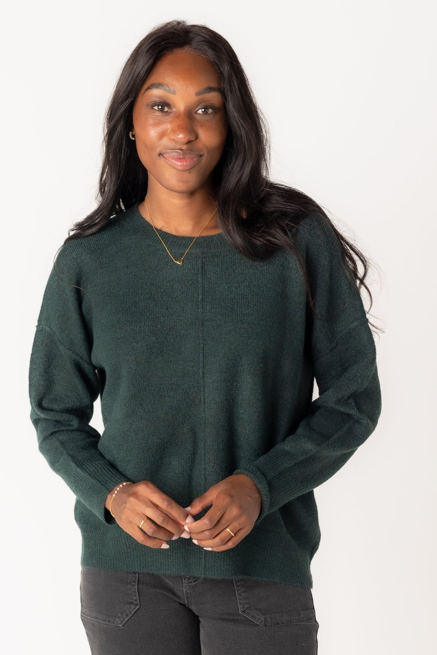 Good Looks Crewneck Sweater WOMEN'S SWEATERS Blu Pepper