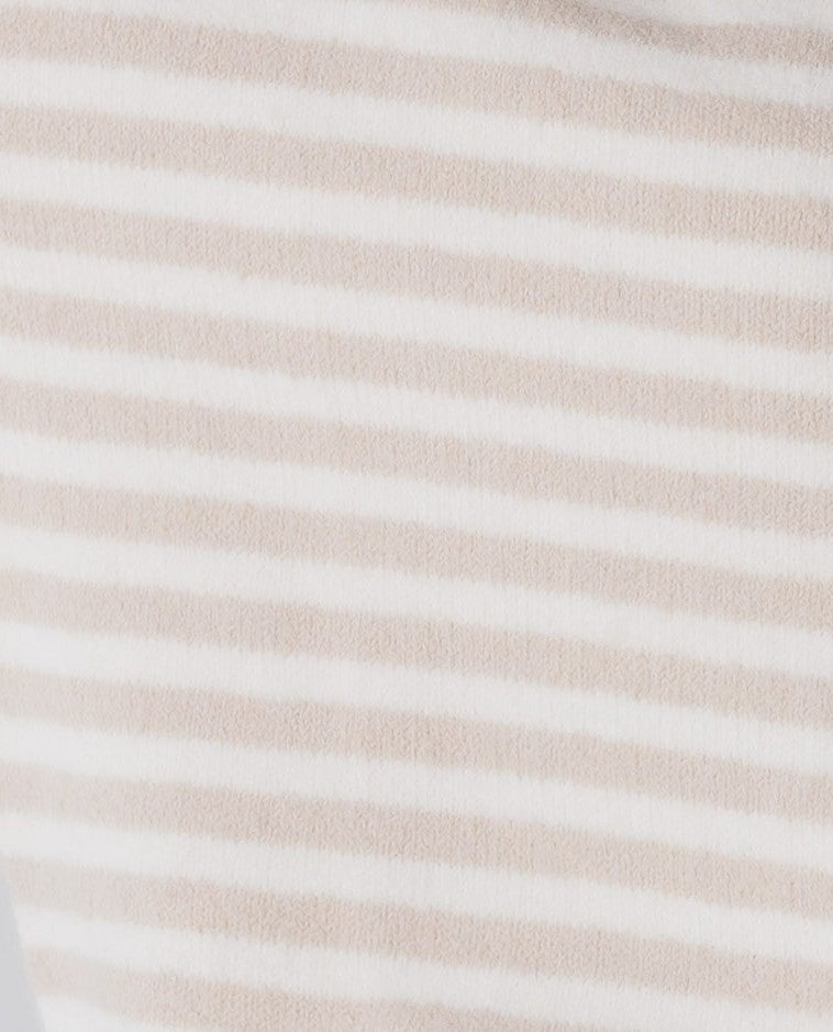 Latte and ivory stripe swatch