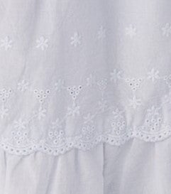 Light blue eyelet sample