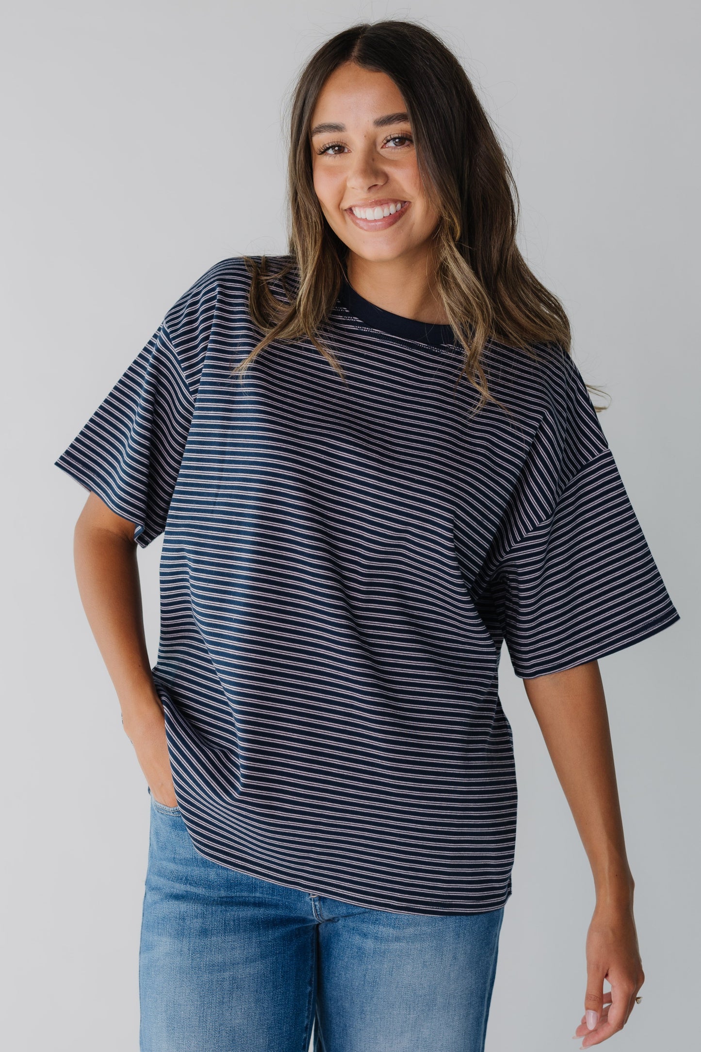 Mandy Stripe T-Shirt WOMEN'S T-SHIRT Things Between Navy S