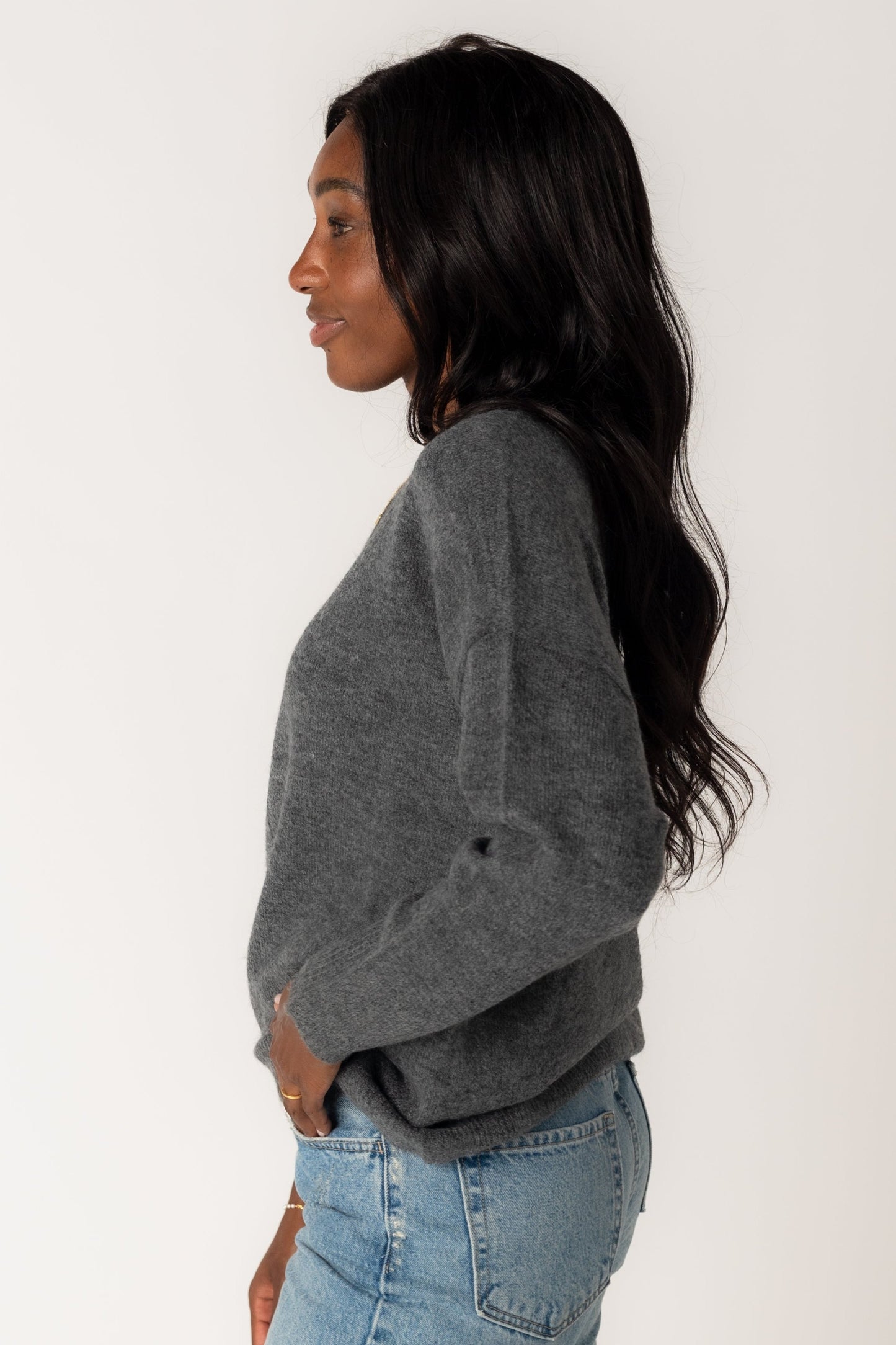 Good Looks Crewneck Sweater WOMEN'S SWEATERS Blu Pepper