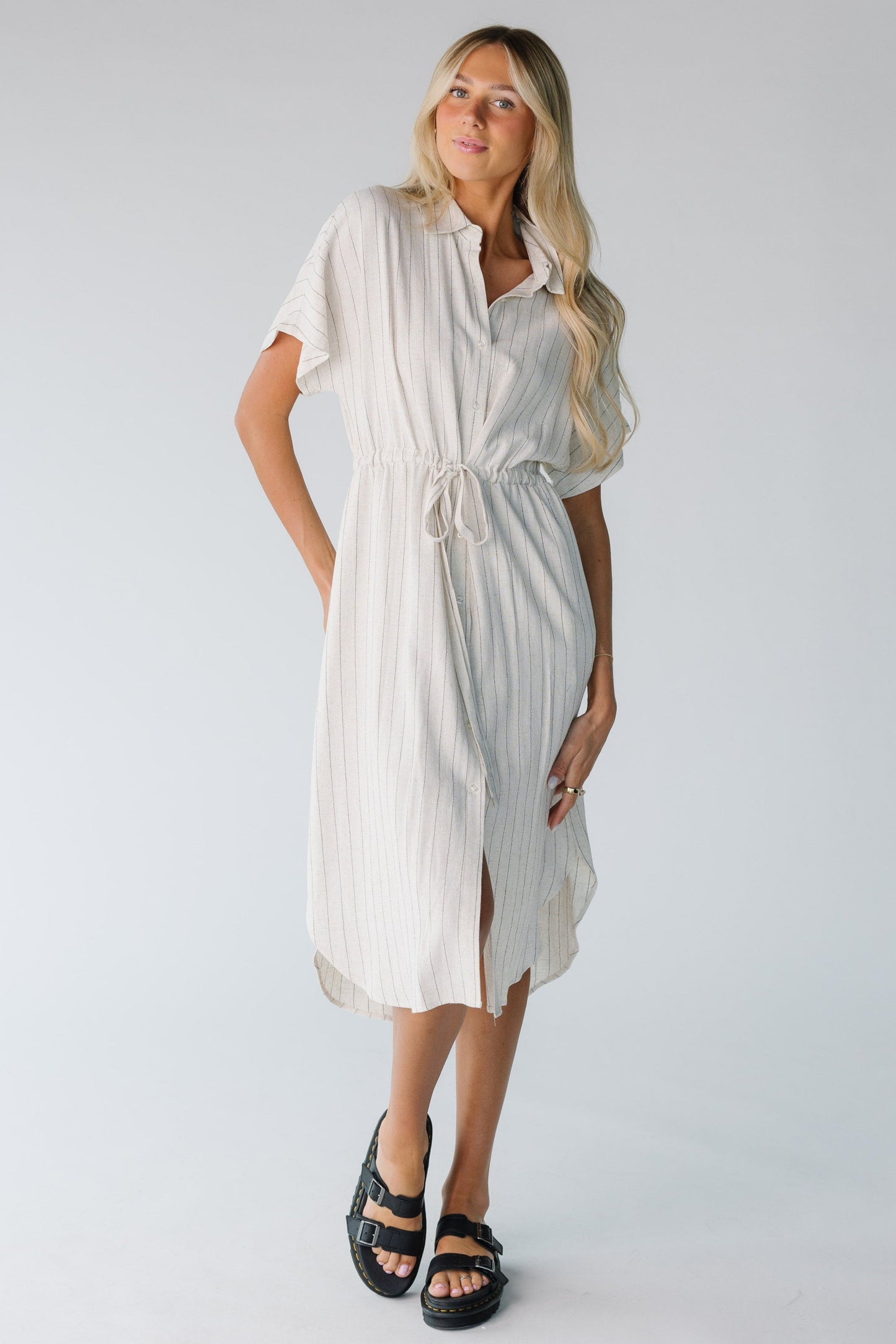 Brass & Roe Linen Tie Waist Dress WOMEN'S DRESS brass & roe