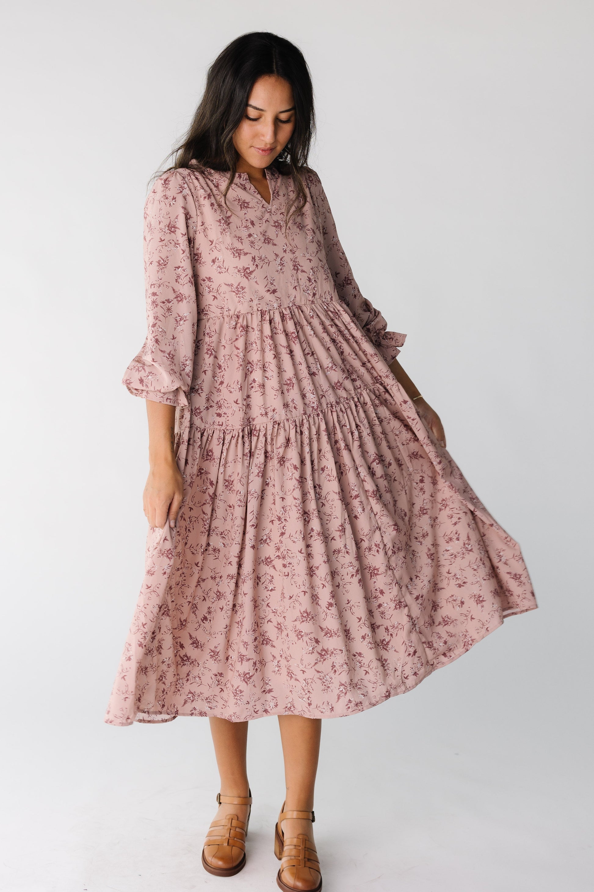 Brass & Roe Roxi Dress for women and teens in pink print