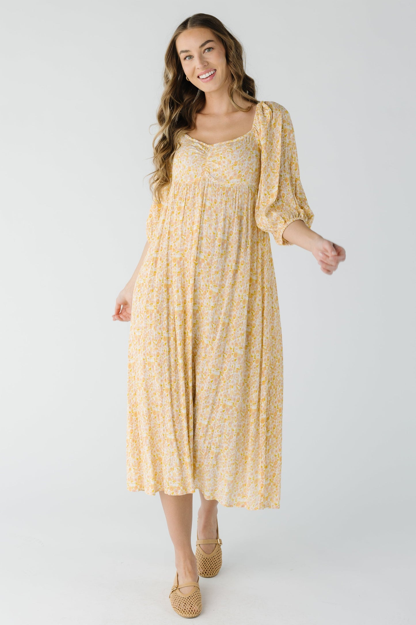 Crepe Print Dress WOMEN'S DRESS Citrus