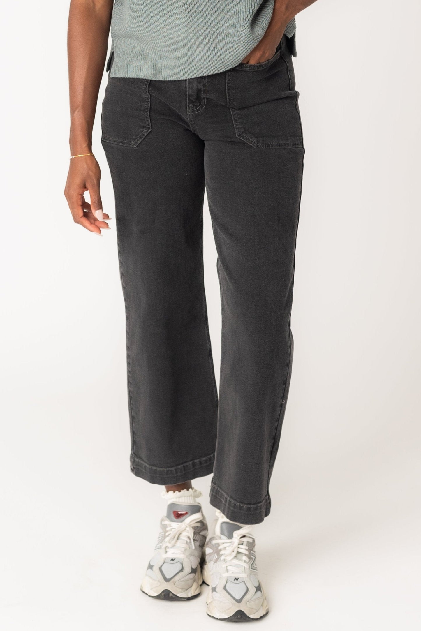 Best Friend Cargo Jean for women in black