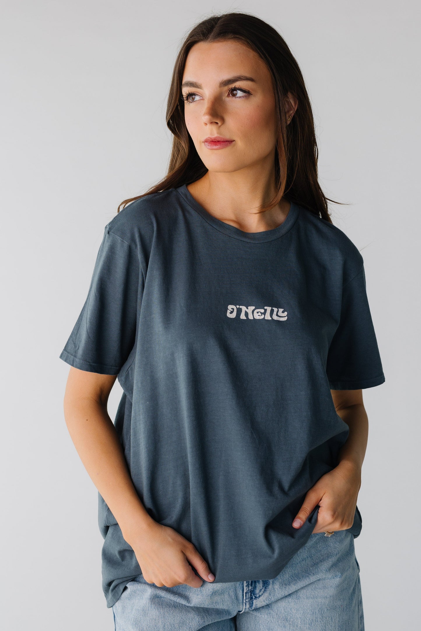 Loose fitting O'Neill graphic tee in slate