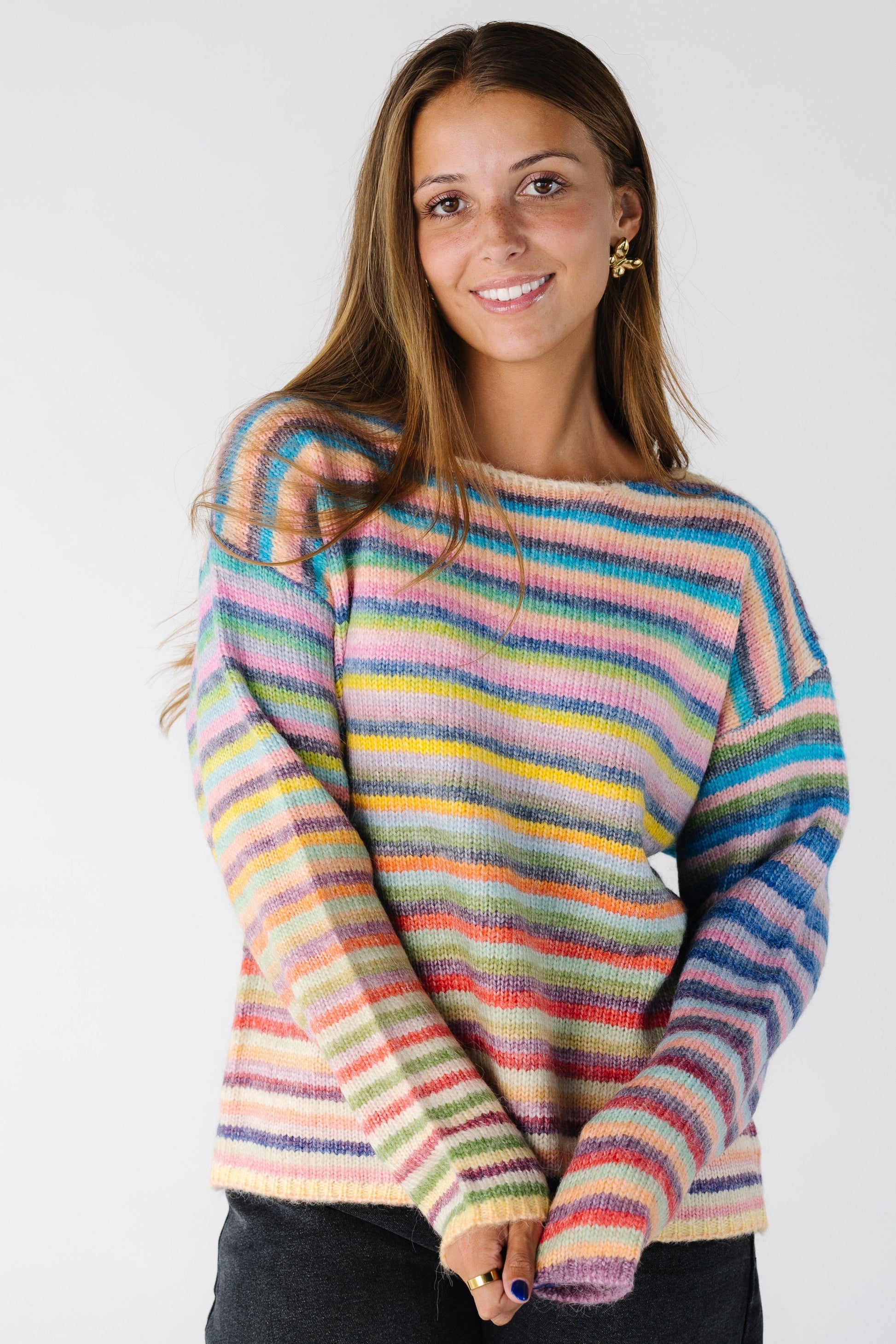 Dream On Striped Pullover Sweater (Each piece may vary by color) WOMEN'S SWEATERS Wishlist