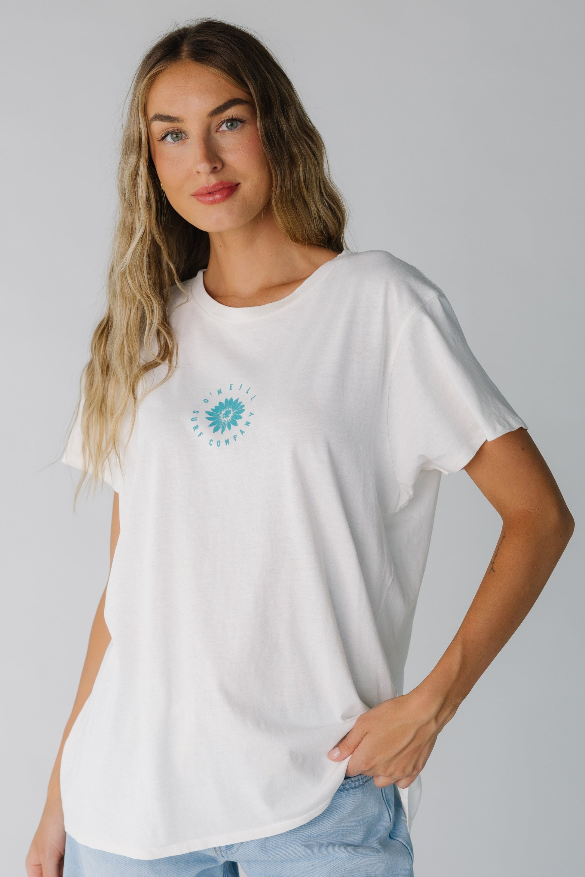 Pacific Bloom graphic  tee by O'Neill in white