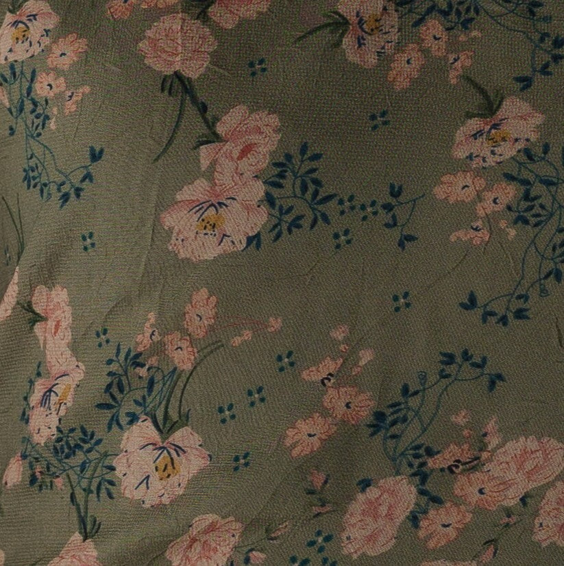 Olive floral print
