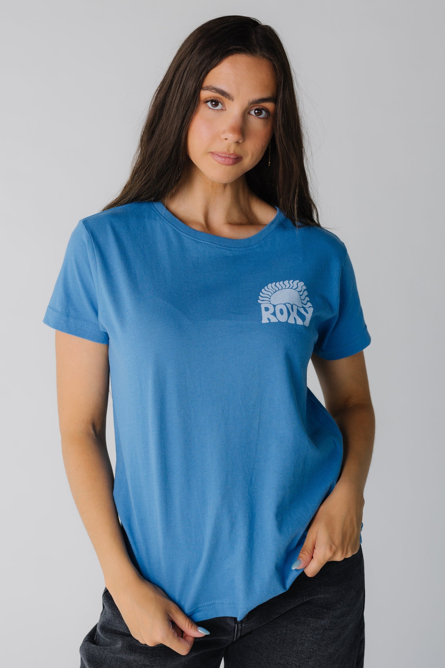 Classic fit blue graphic tee by Roxy