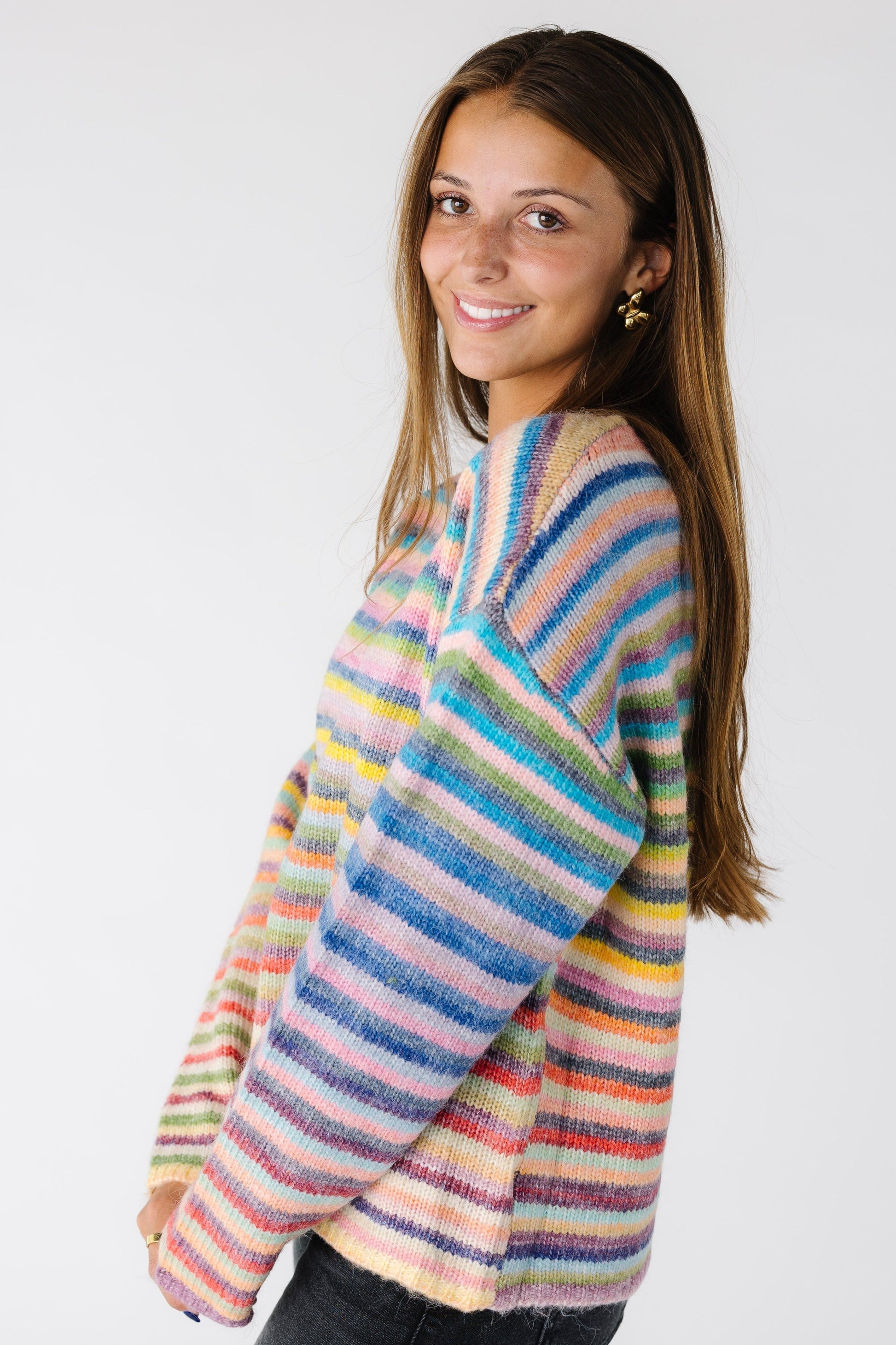 Dream On Striped Pullover Sweater (Each piece may vary by color) WOMEN'S SWEATERS Wishlist