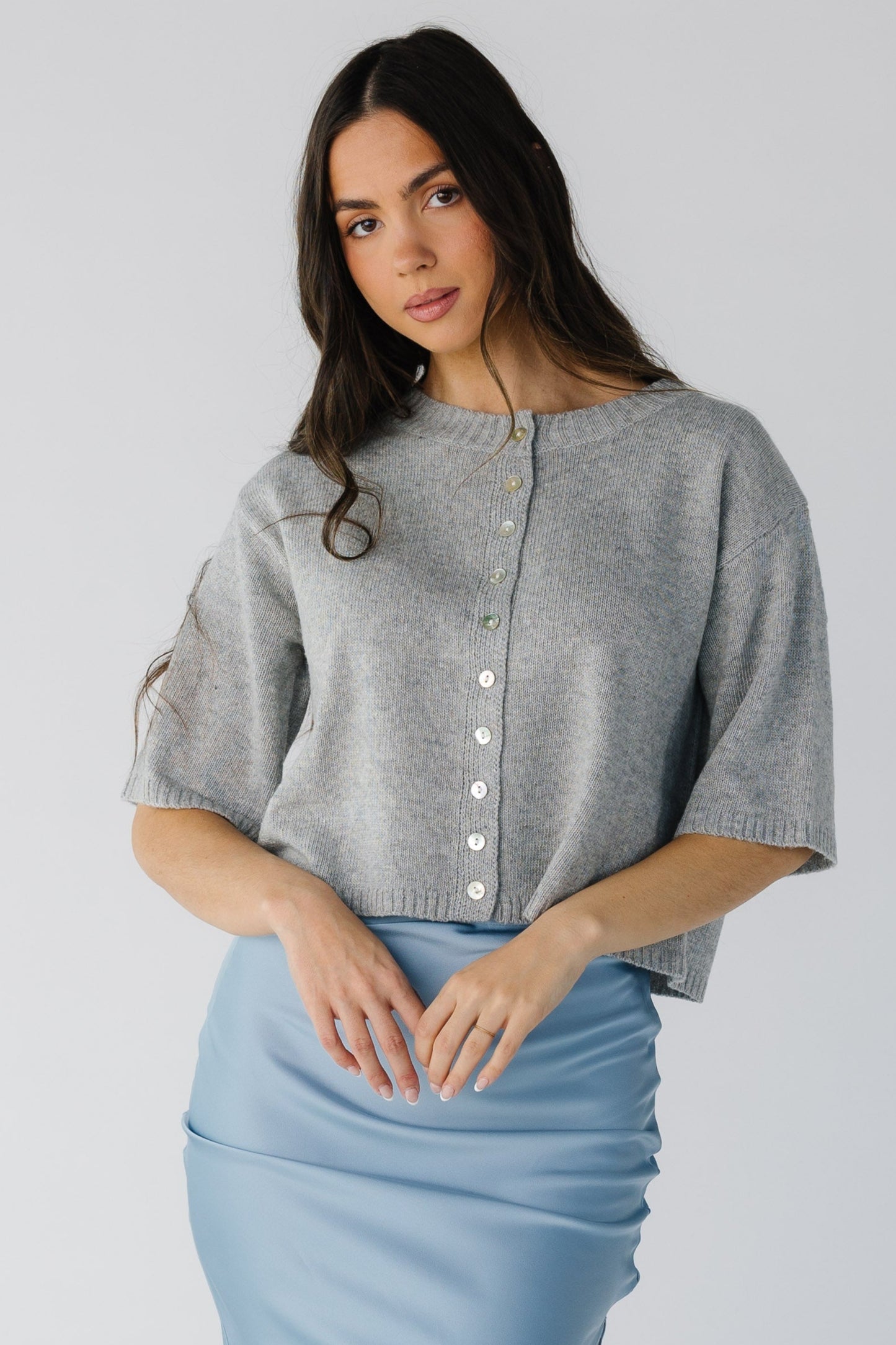 The Delta Cardigan in grey