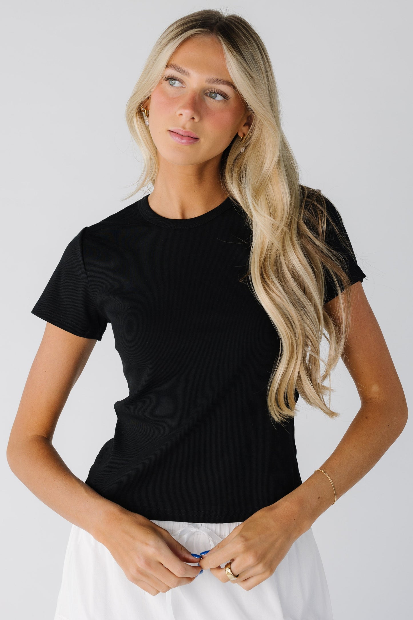 Black basic black tee