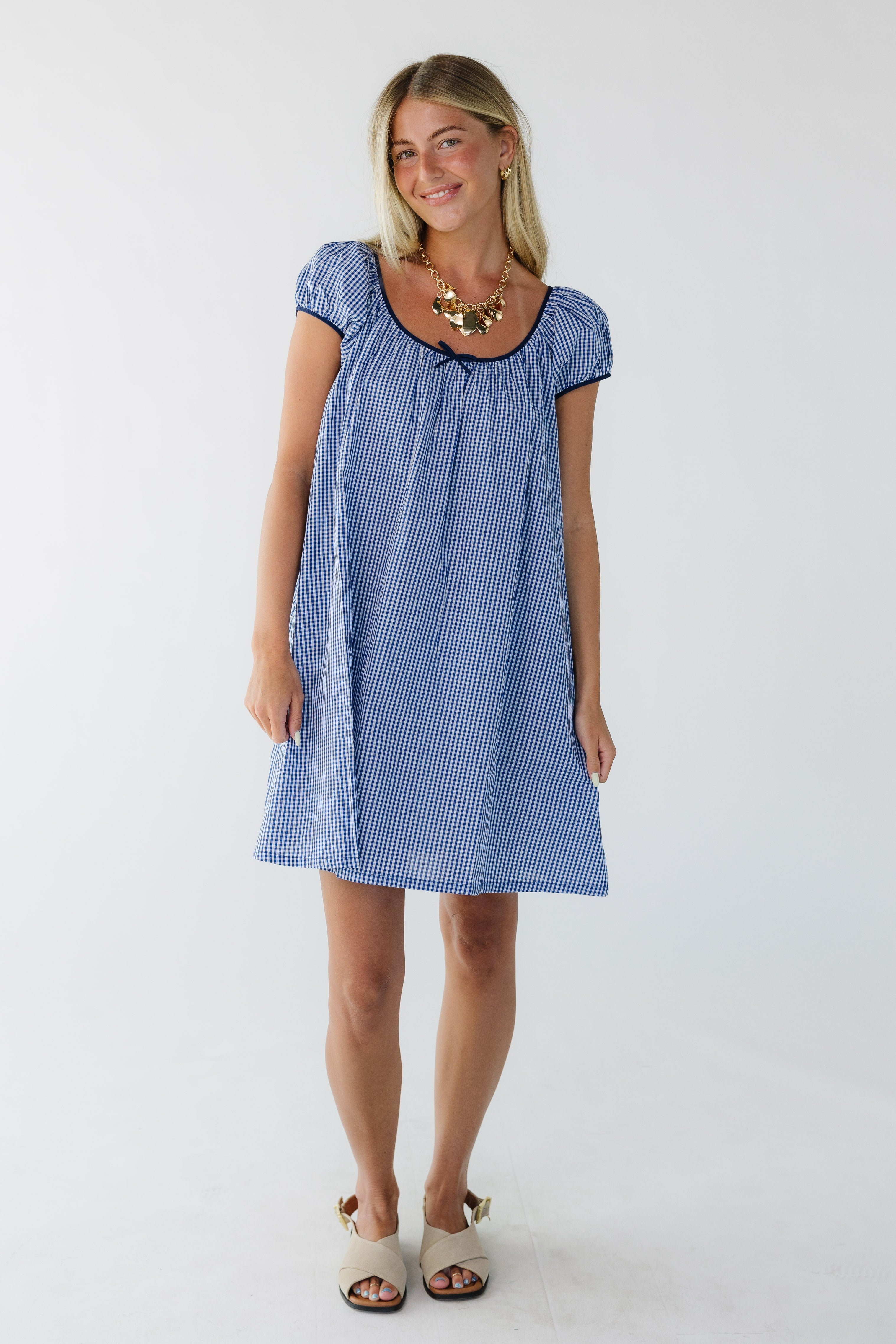 The Modest Strolling Dress Blue / L