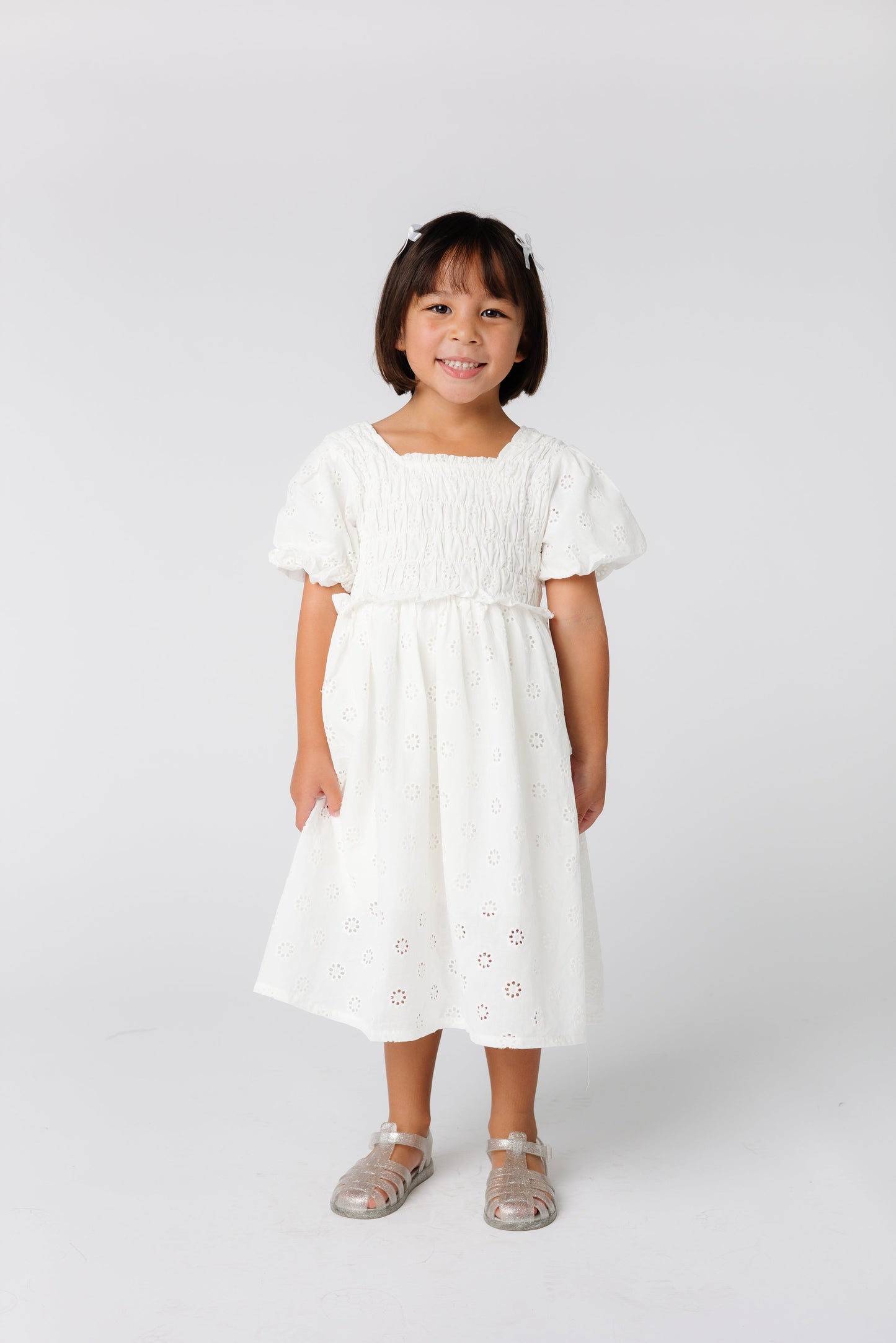 Brass & Roe Ella Girl's Eyelet Neck Dress GIRL'S DRESS brass & roe