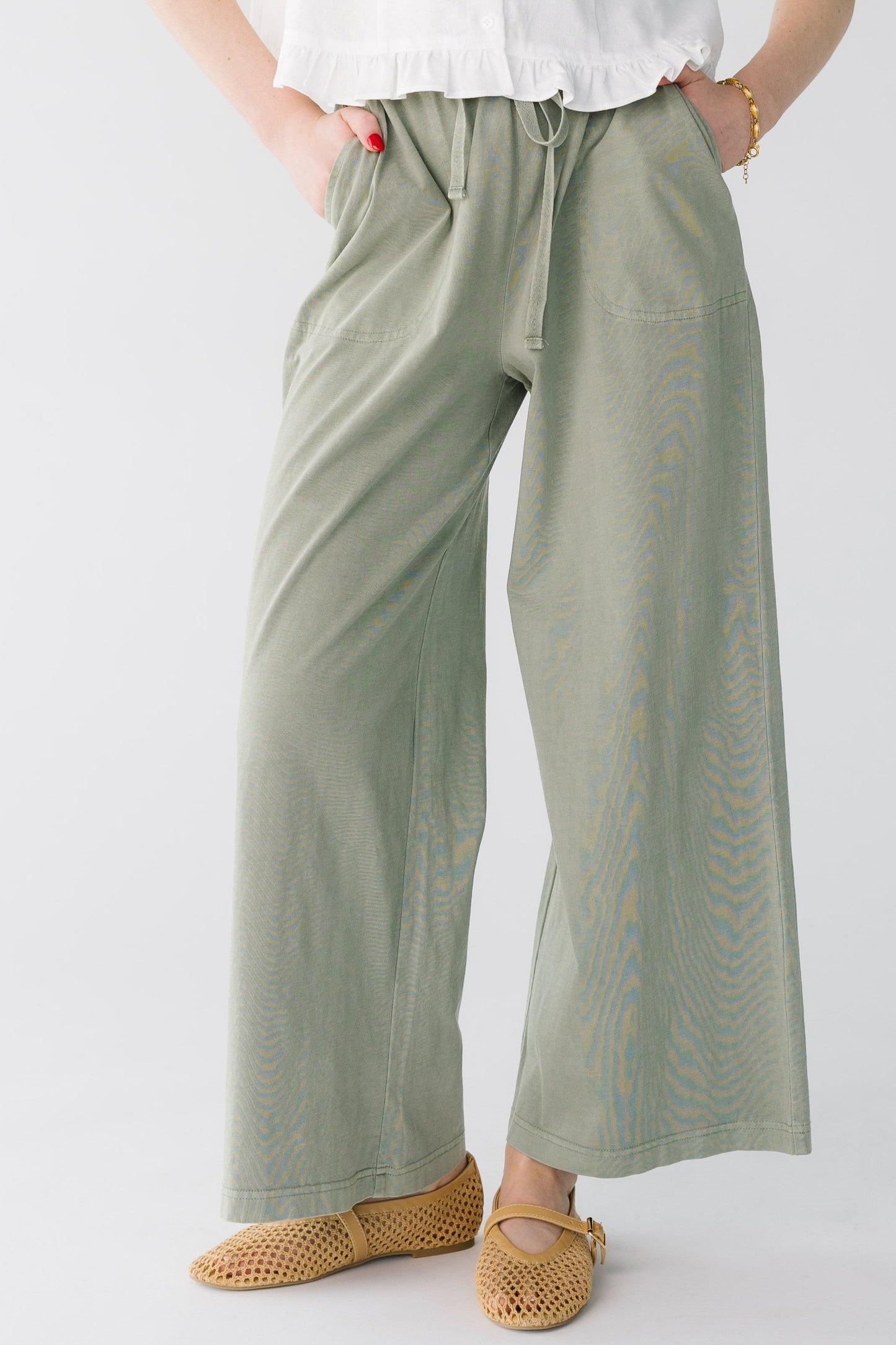 Perfect Travel Elastic Waist Pant in sage