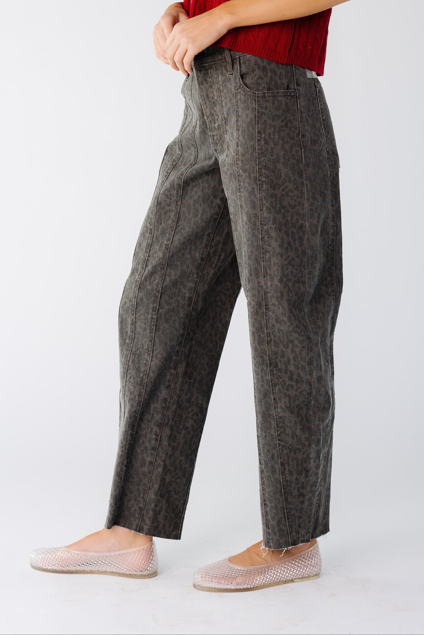 Cheetah Barrel Jean WOMEN'S JEANS Hidden