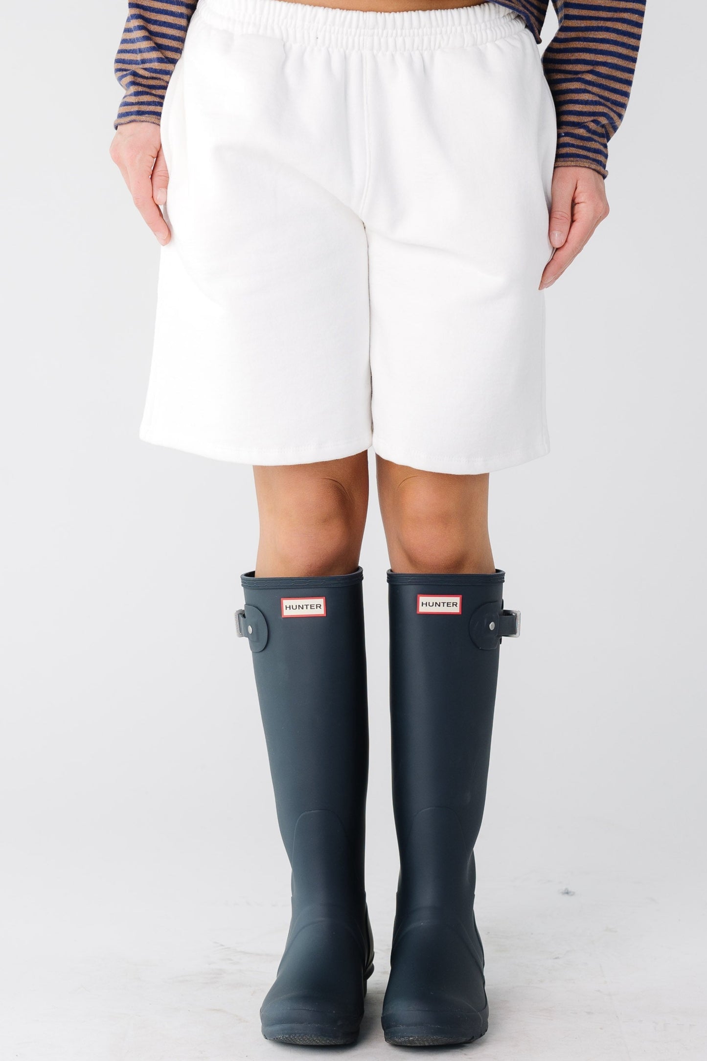 Modest off white shorts for women and teens