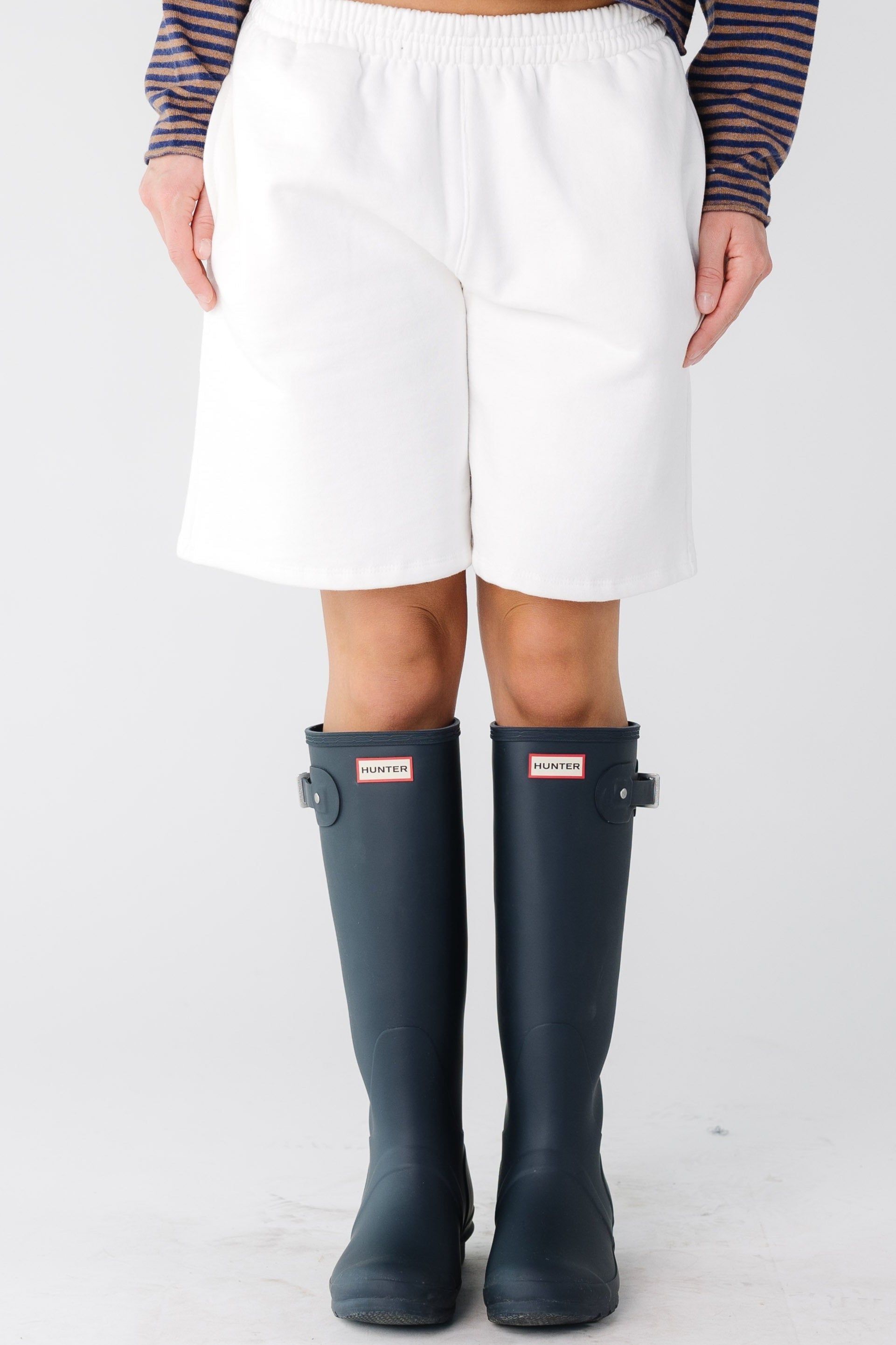 Modest off white shorts for women and teens