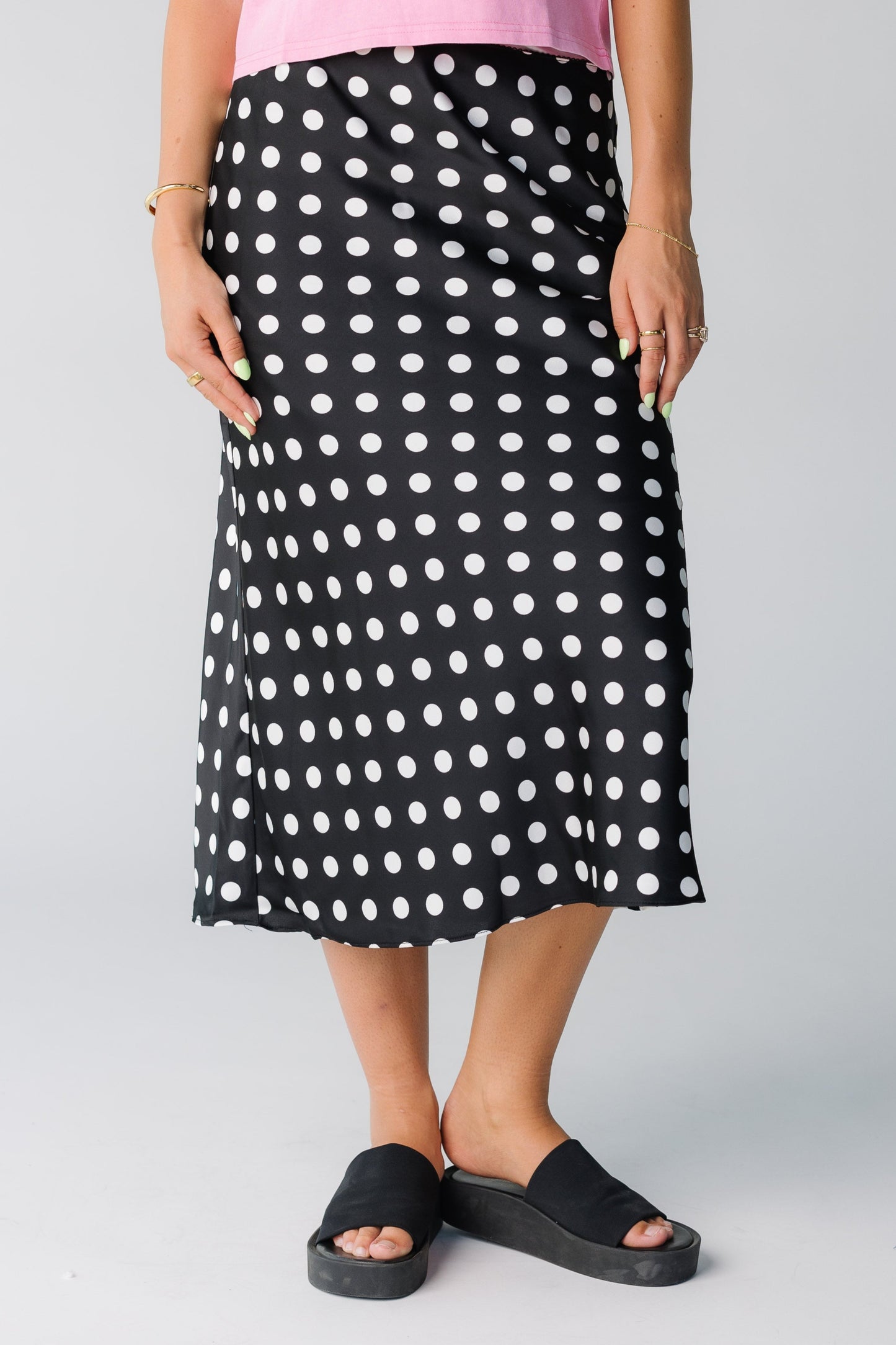 Lanie Polka Dot Skirt for women in black
