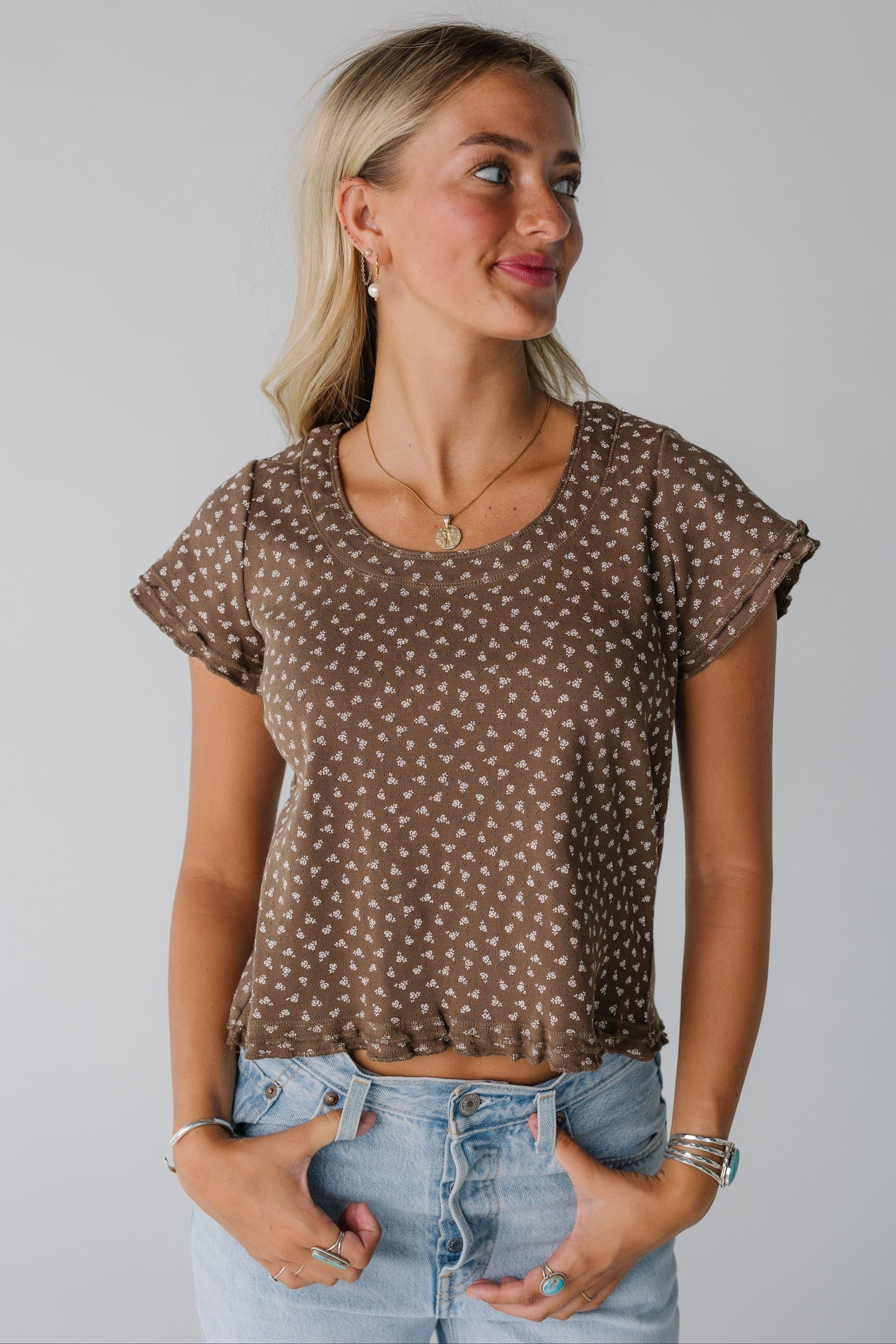 Brass & Roe Must Have Double Hem Tee- New WOMEN'S TOP brass & roe