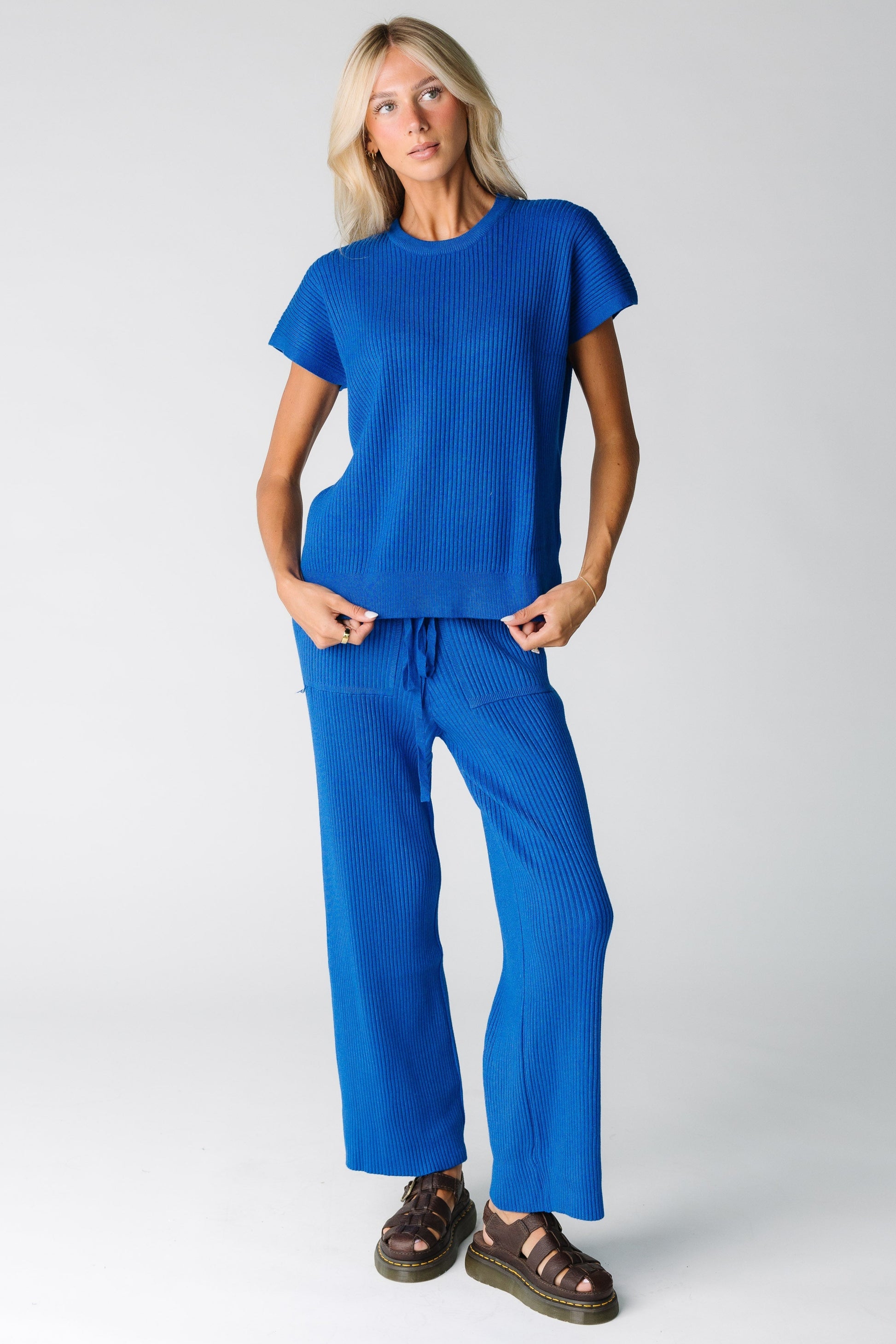 Perfect Sweater Set Women's Set  for women and teens in blue