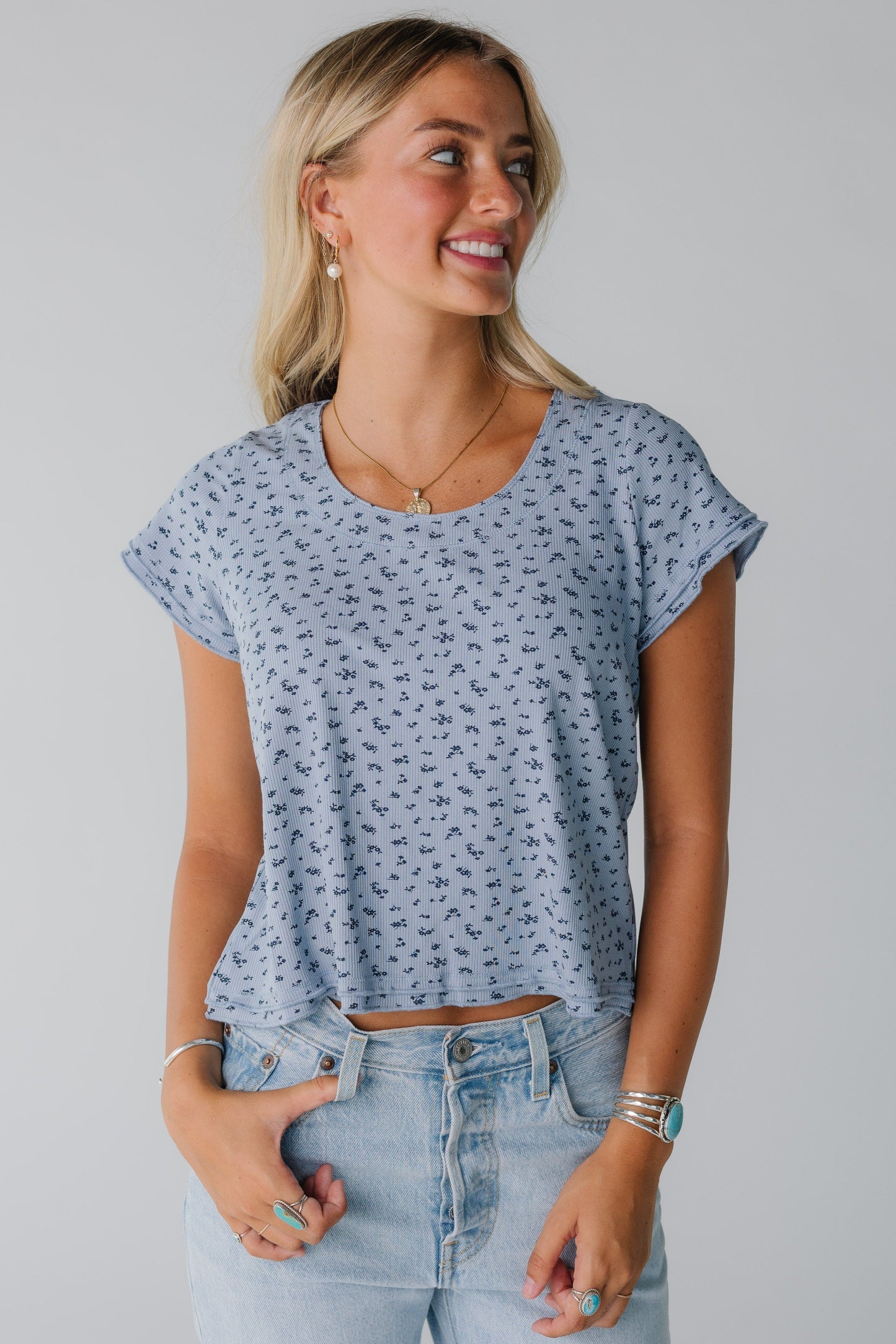 Brass & Roe Must Have Double Hem Tee- New WOMEN'S TOP brass & roe
