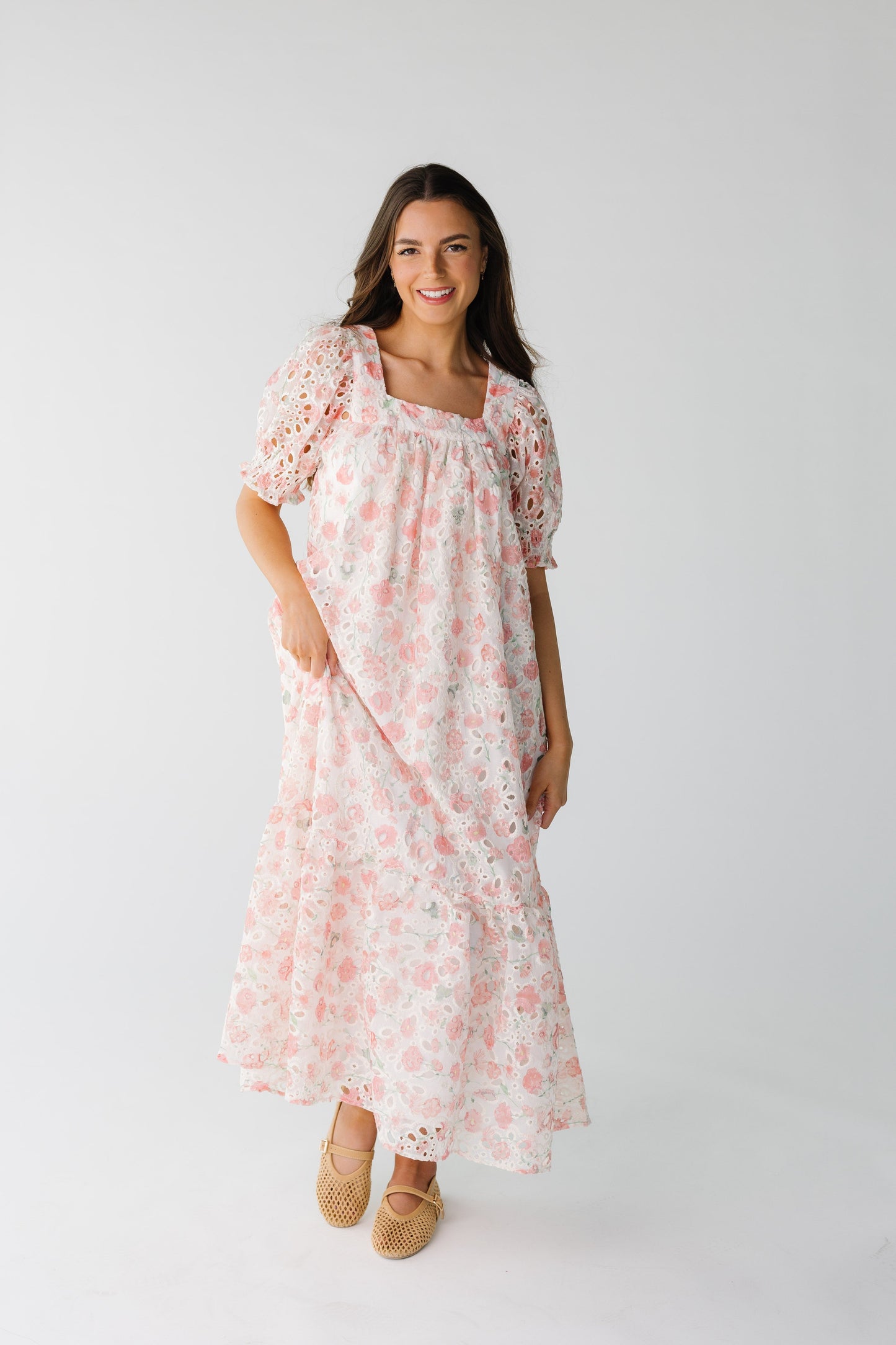 Brass & Roe Forever Eyelet Blossom Print Dress WOMEN'S DRESS brass & roe