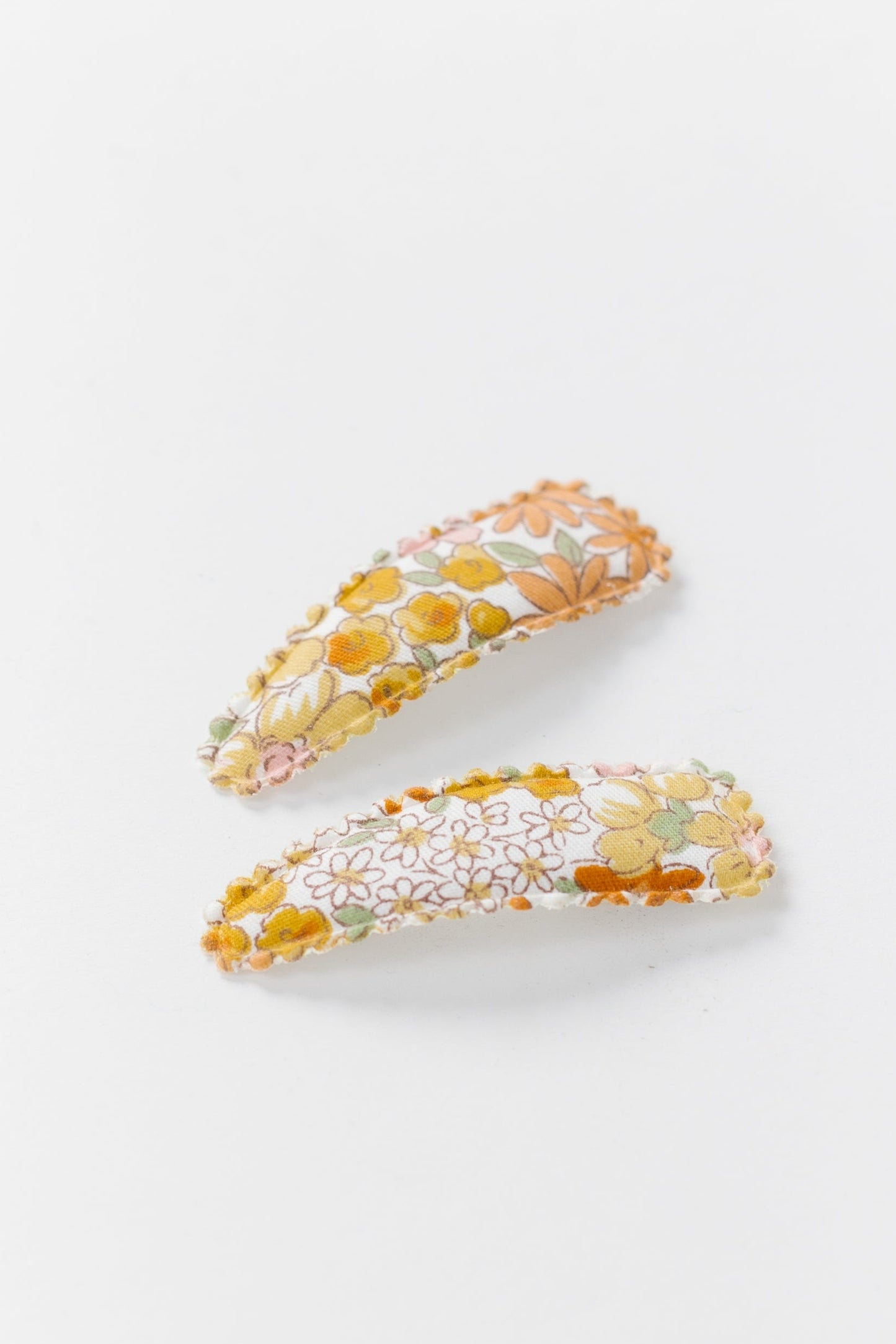 Cove Fabric Hair Clips - Set of 2 HAIR ACCESSORY Cove Accessories Yellow Multi OS