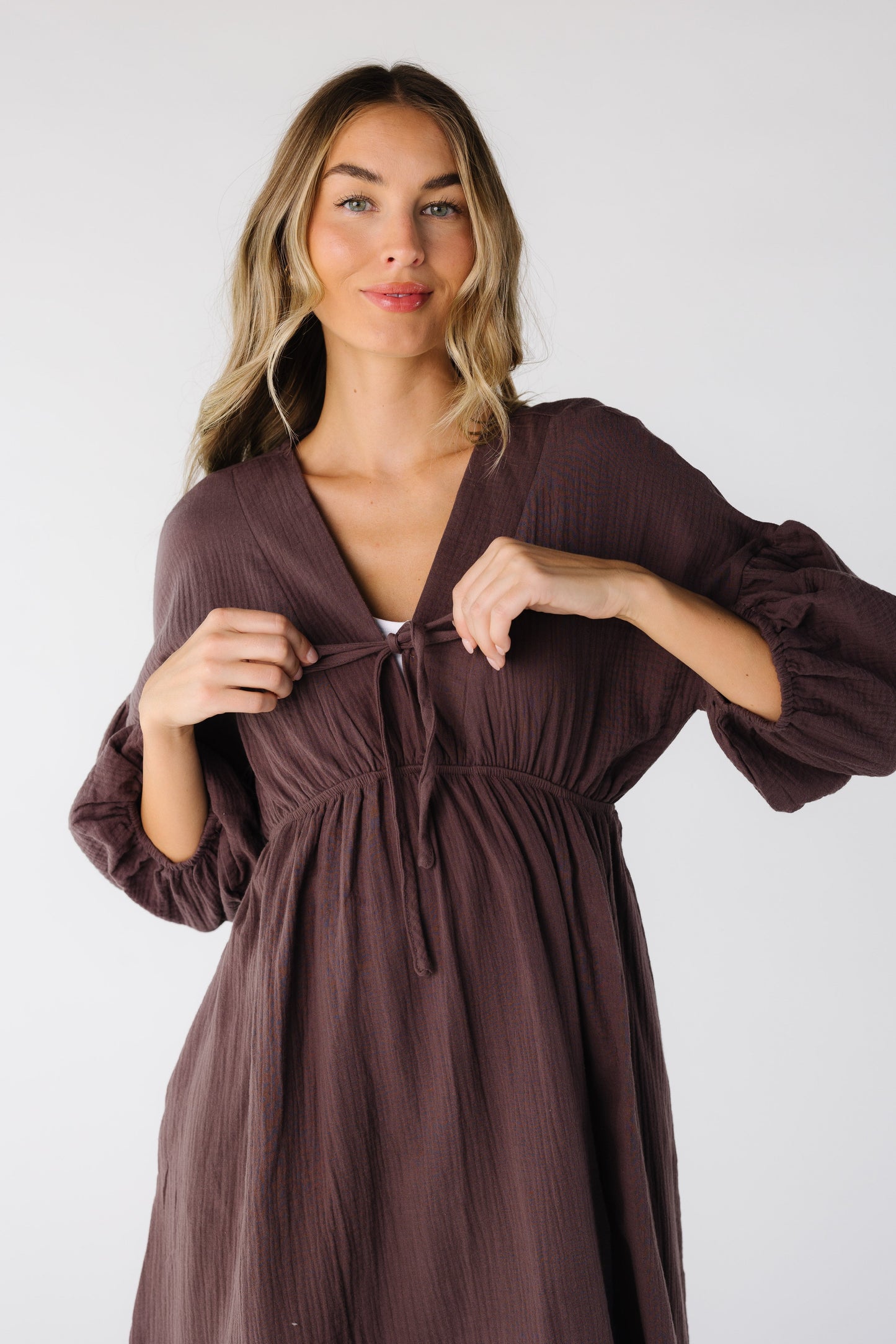 Brass & Roe Gauze Tie Front Dress WOMEN'S DRESS brass & roe