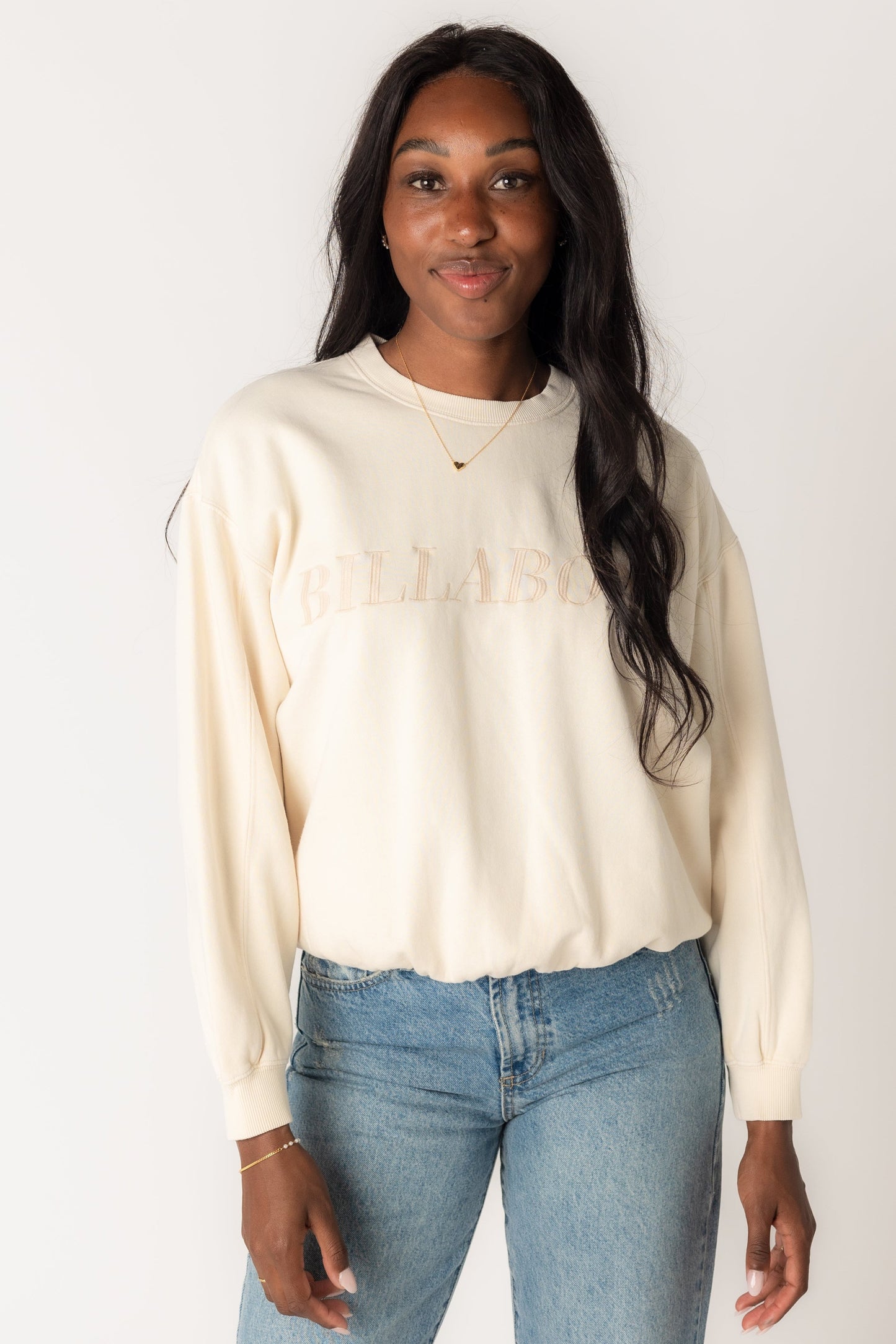 Billabong Palmin Kendal Crewneck Sweatshirt for women in off white ABJFT00456