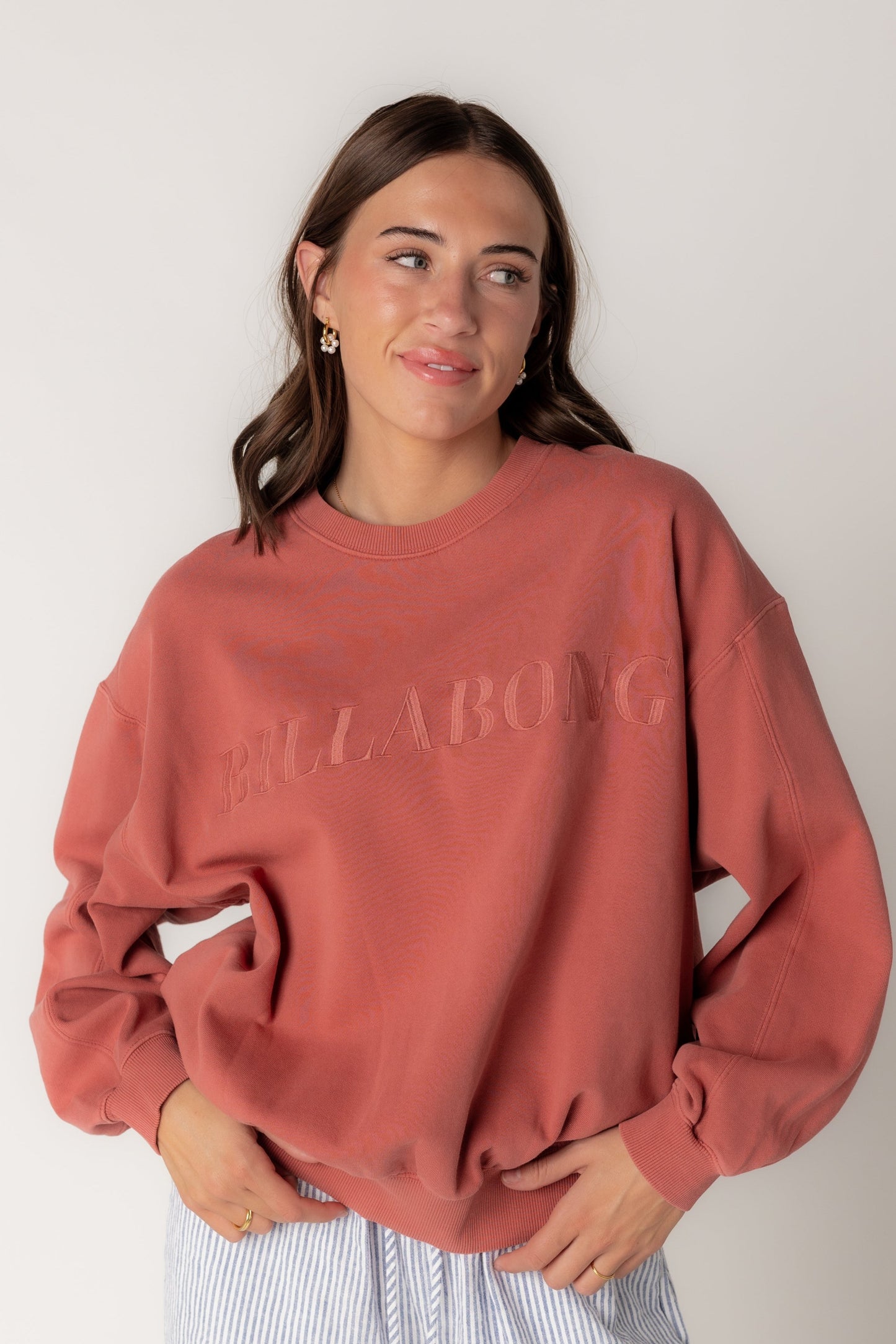 Billabong Palmin Kendal Crewneck Sweatshirt for women in rust ABJFT00456