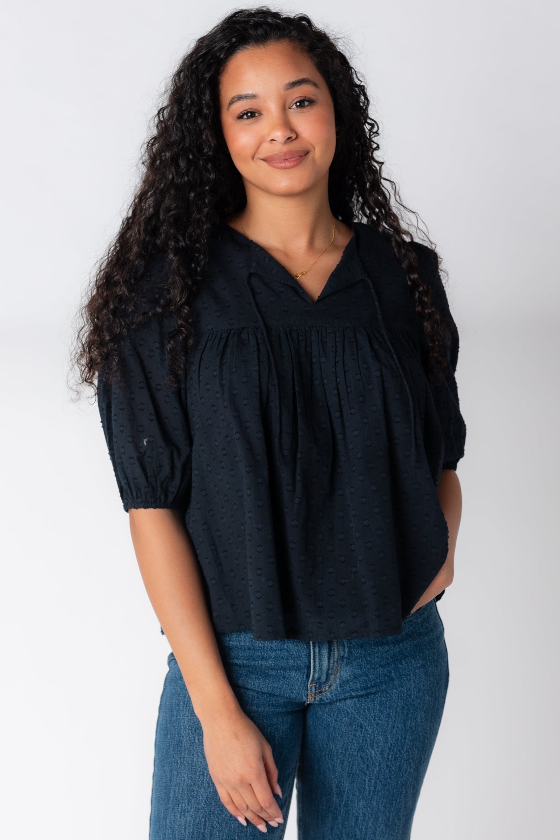 Citrus Good Times Blouse in black