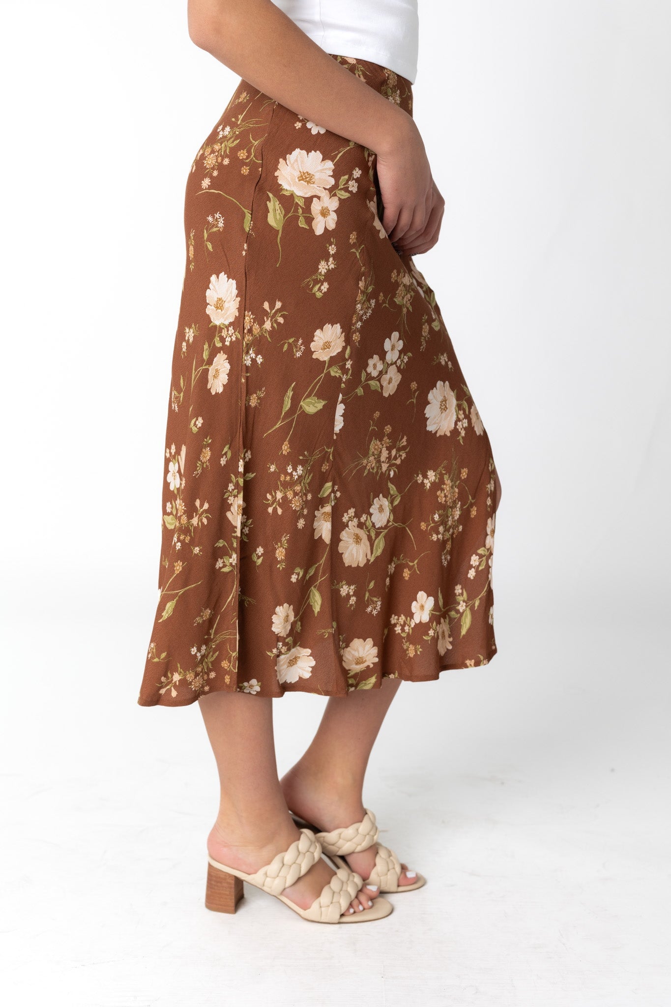 Riverside Side Slit Skirt WOMEN'S SKIRTS Blu Pepper