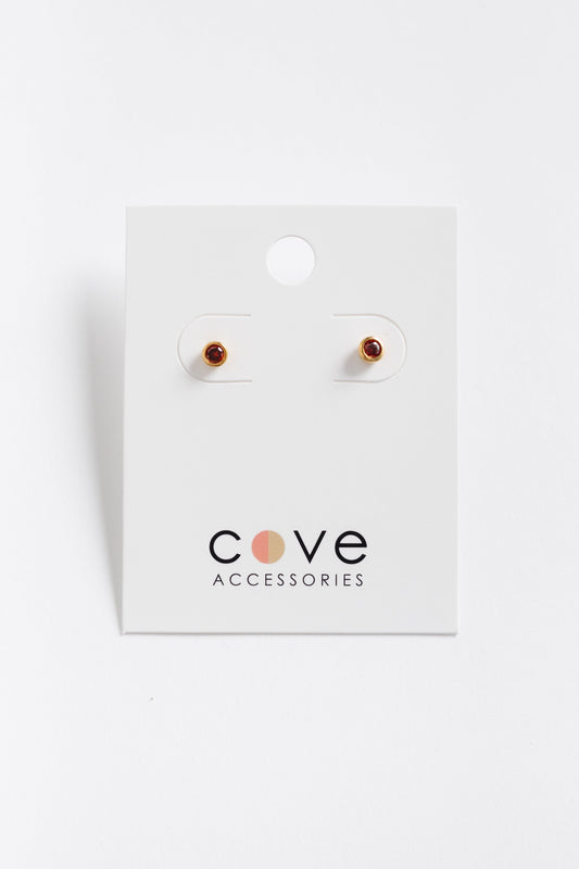 Cove Petite Stud Birthstone Earring WOMEN'S EARINGS Cove Accessories January OS 