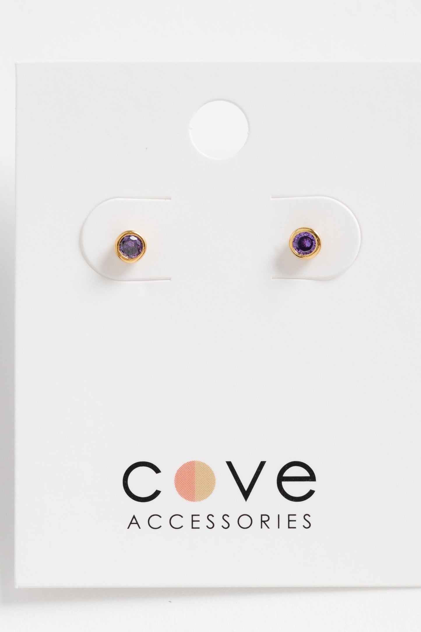 Cove Petite Stud Birthstone Earring WOMEN'S EARINGS Cove Accessories February OS