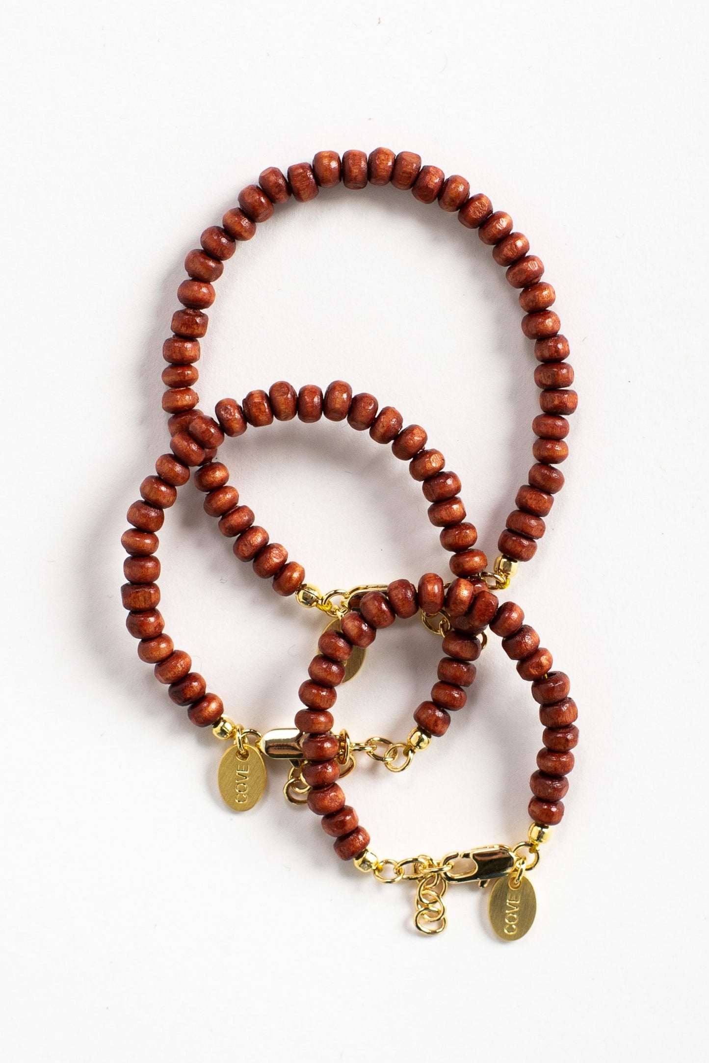 Wood bead bracelet in 4 baby and child sizes
