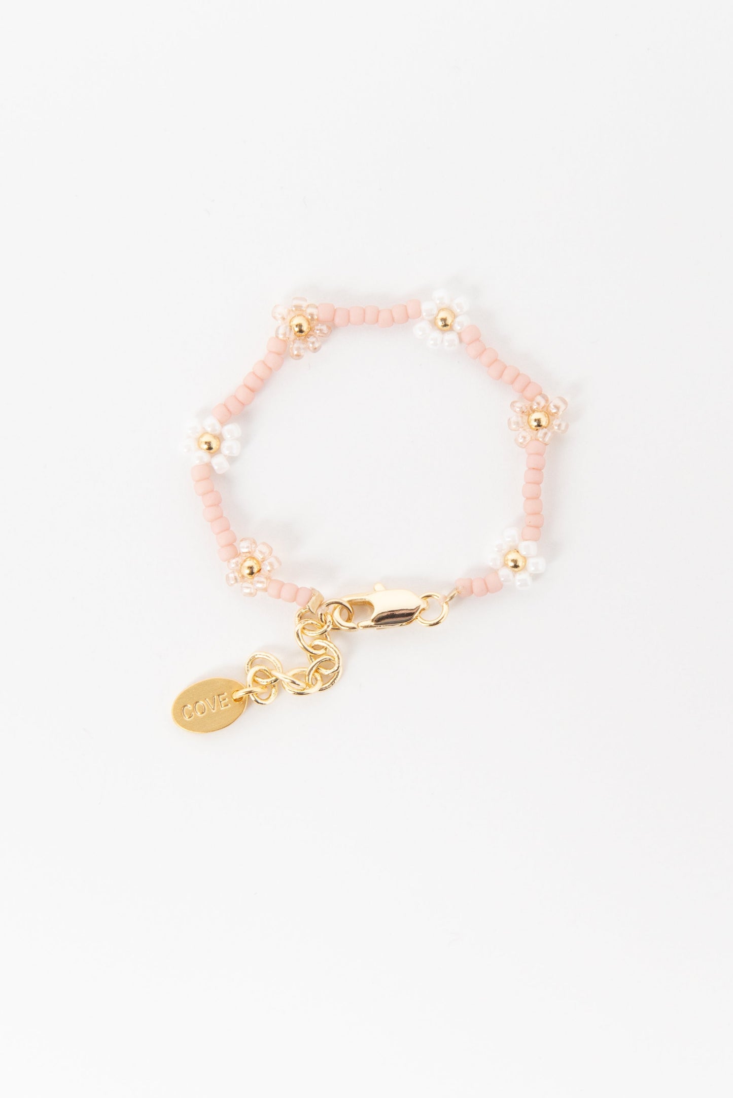baby bracelet and child bracelet in pink seed beads