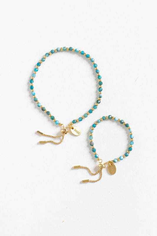 Delicate Layering bracelet - Emerald Blue Women & Kids Bracelet Cove 