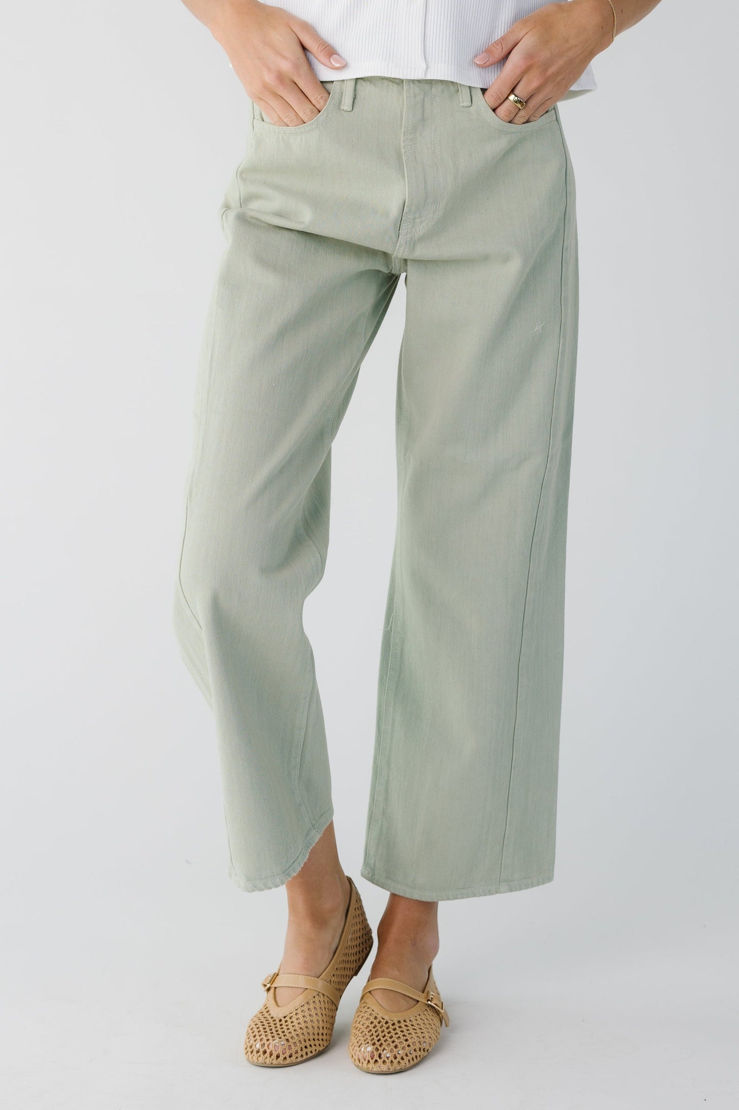 Barrel Jean - Cloud & Eucalyptus WOMEN'S DENIM Just Panmaco Inc.