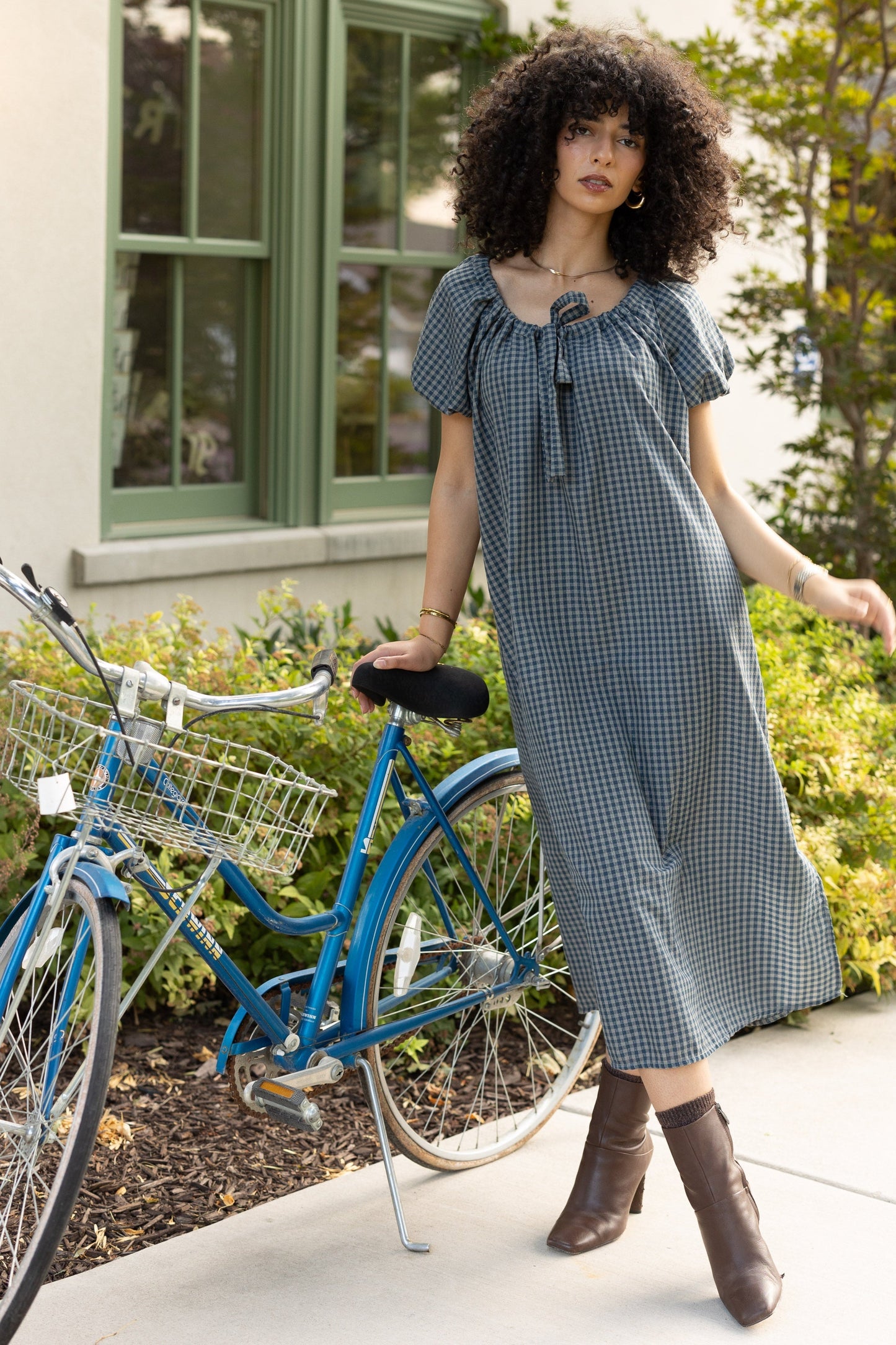 Brass & Roe Gingham Bow Dress WOMEN'S DRESS brass & roe