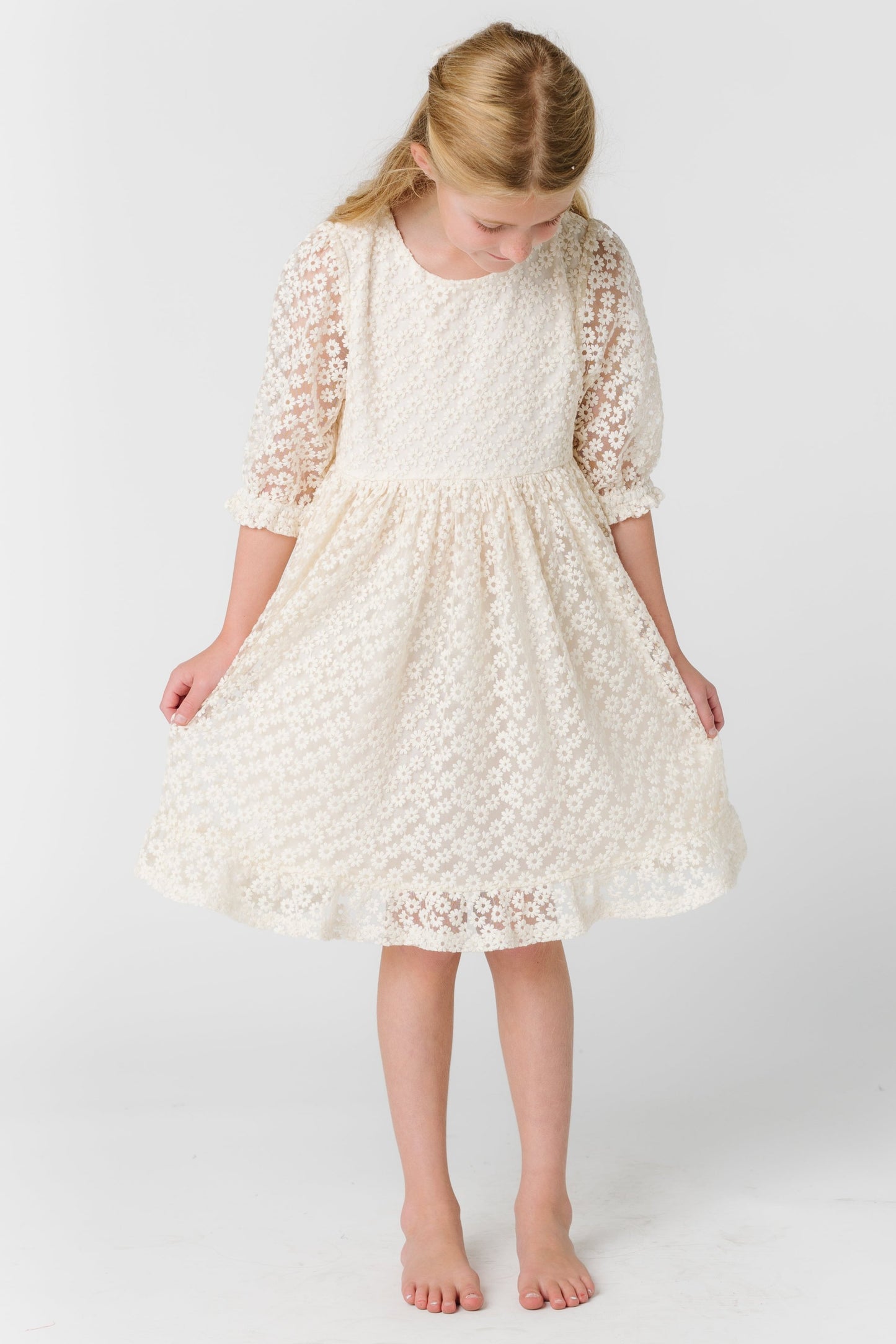 Brass & Roe It's Your Day Lace Girl's Dress GIRL'S DRESS brass & roe Cream 11/12