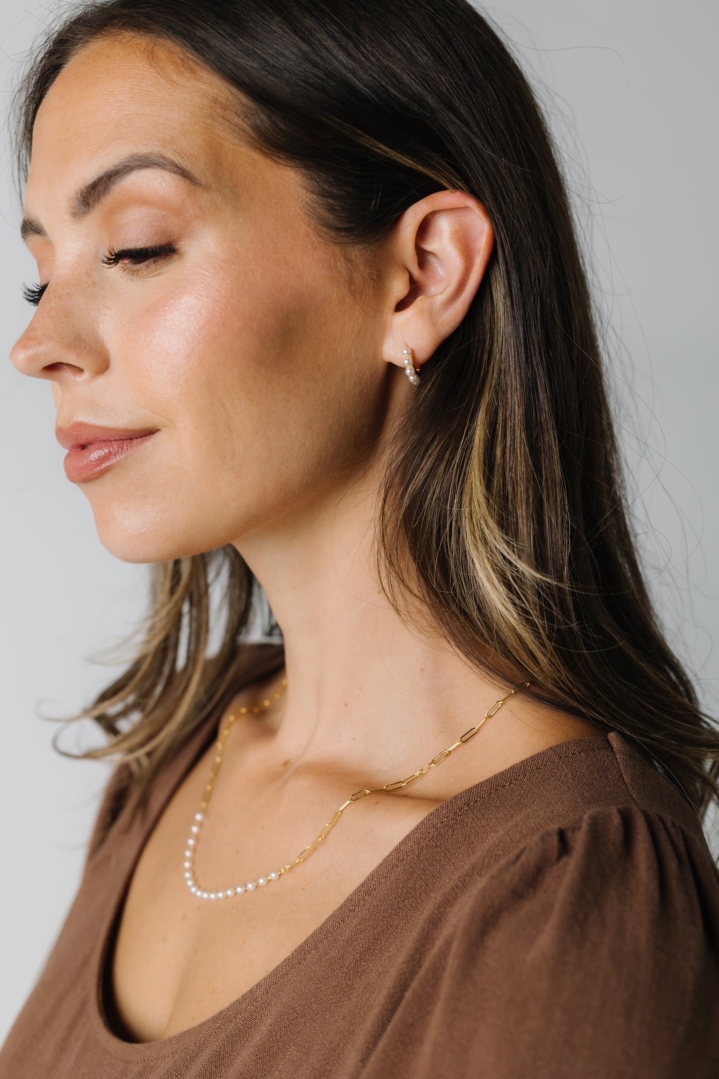 Cove Pearl Huggies WOMEN'S EARINGS Cove Accessories