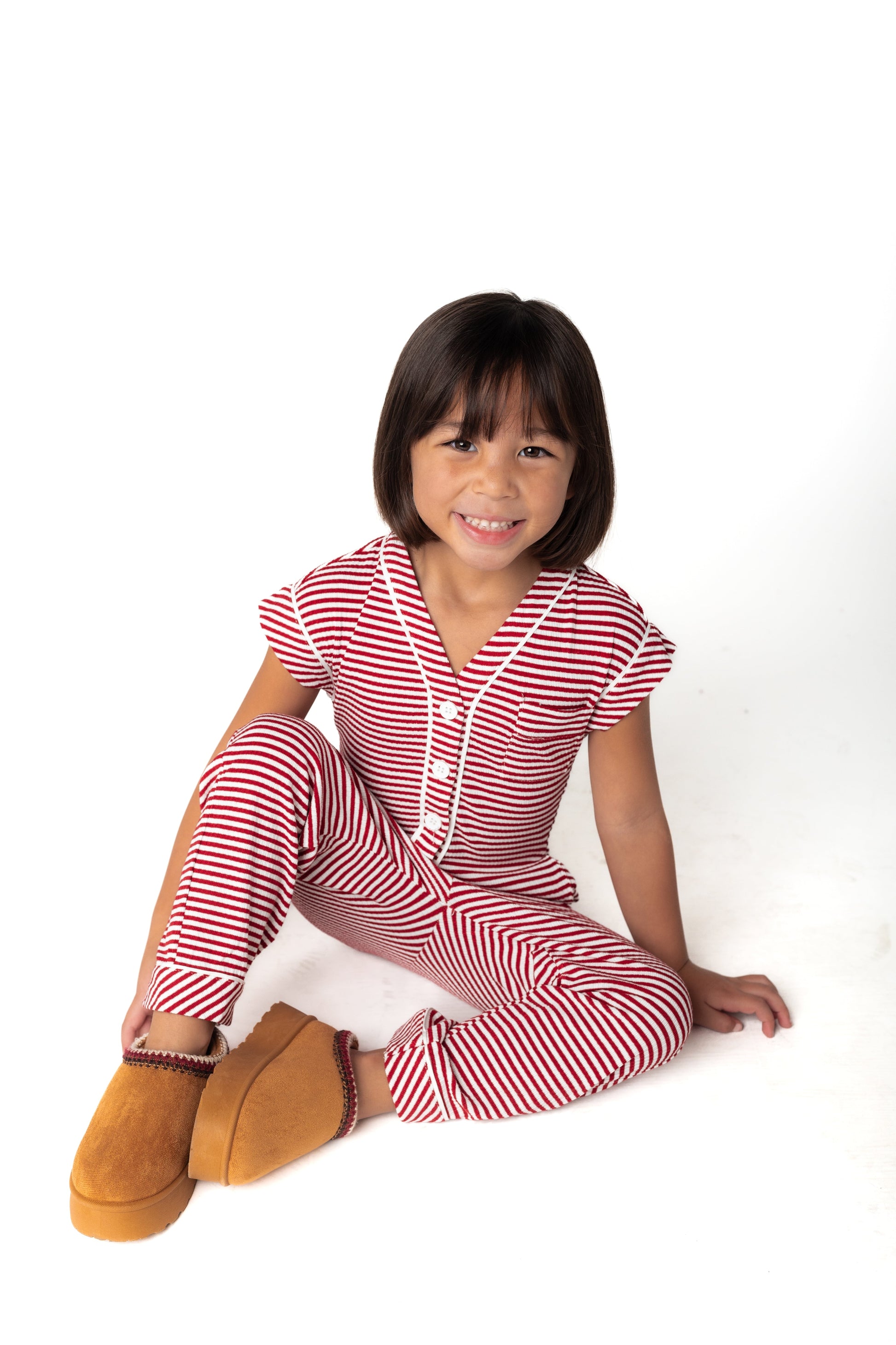 Brass & Roe Kids Onesie Pajama Kid's Pajama brass & roe Red Stripe XXS