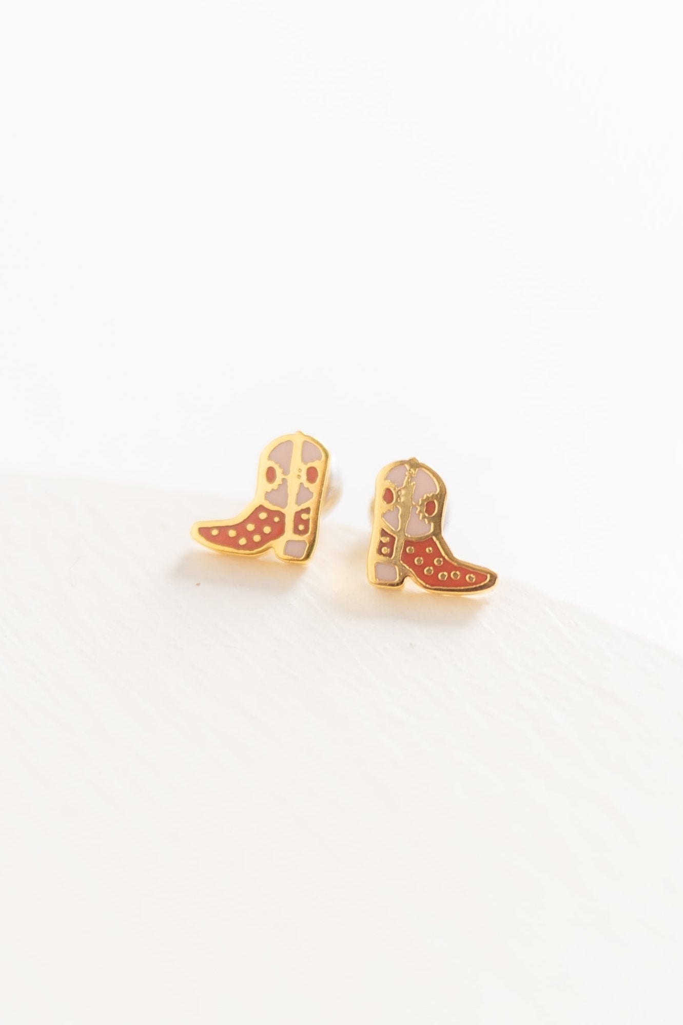 Cove Cowboy Boots Stud Earrings WOMEN'S EARINGS Cove Accessories Rose OS