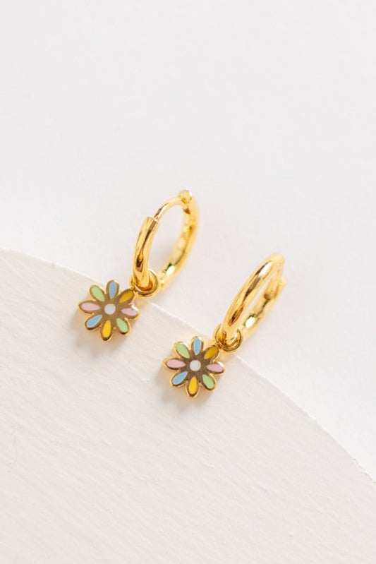 Cove Flower Huggies Earrings WOMEN'S EARINGS Cove Accessories Multi OS