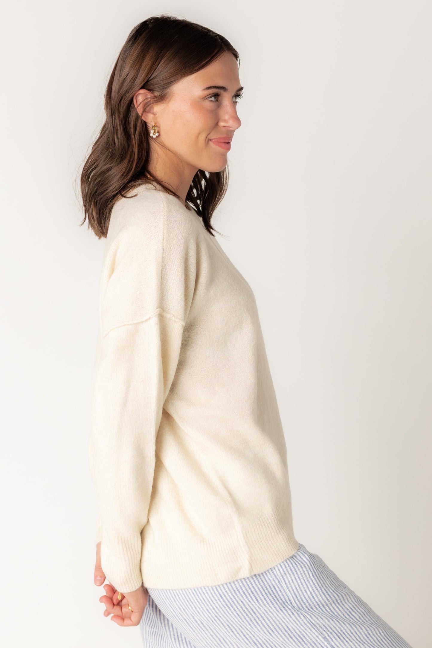 Good Looks Crewneck Sweater WOMEN'S SWEATERS Blu Pepper