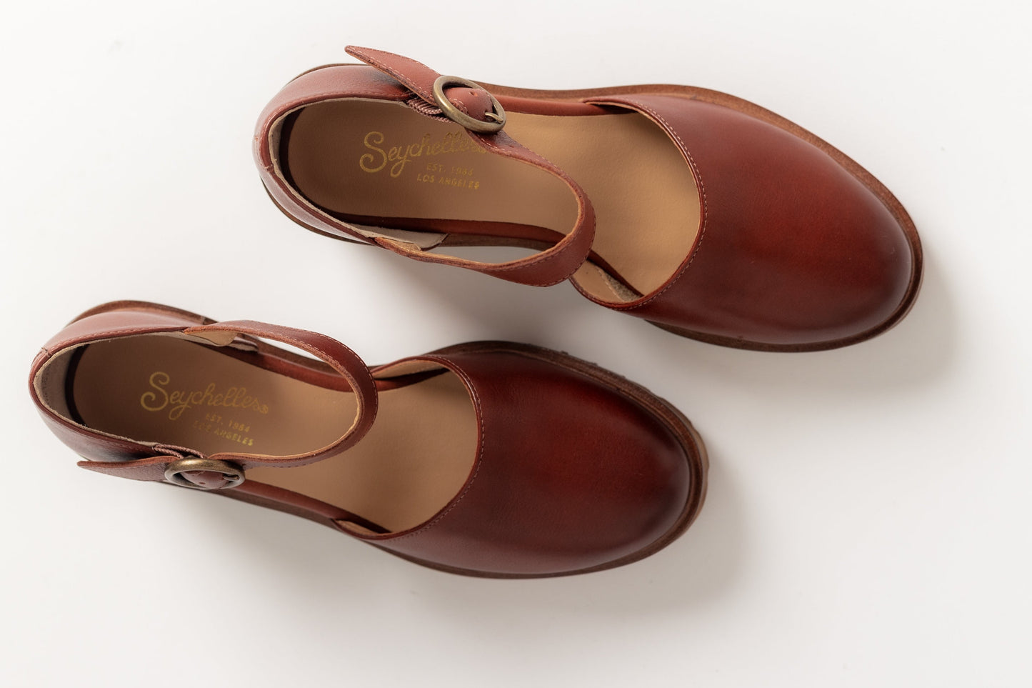 Lock and Key Mary Jane Heels - Rust WOMEN'S SHOES Seychelles