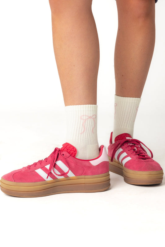 Cove Pink Bow Socks WOMEN'S SOCKS Cove Accessories