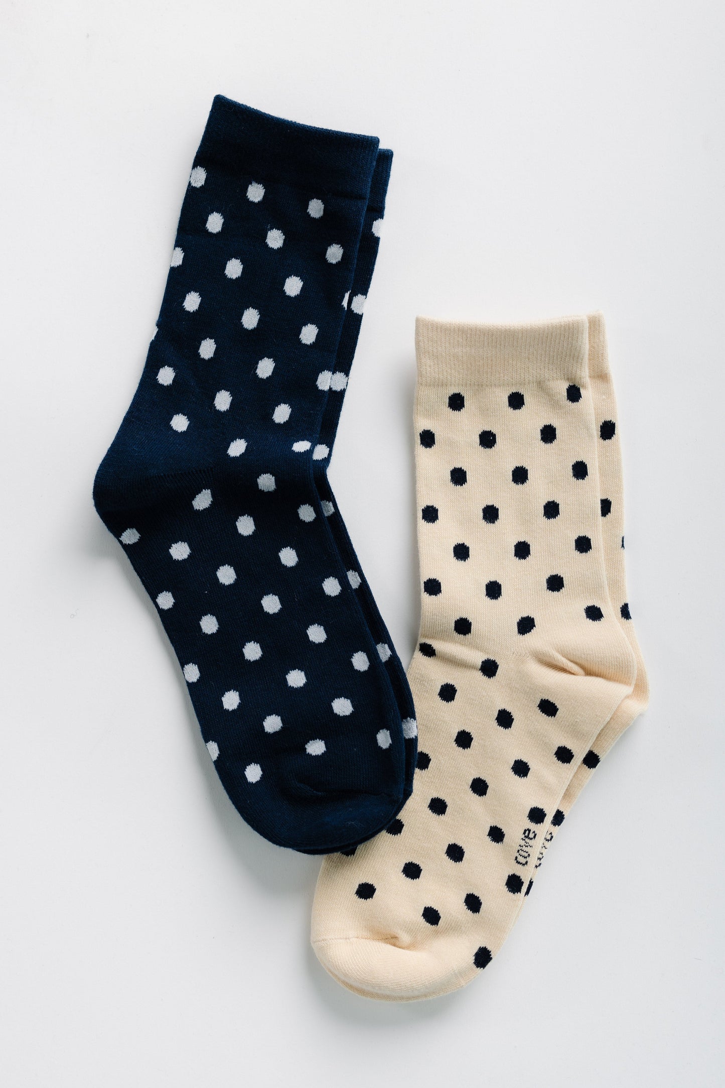 Cove Dot Duo Socks WOMEN'S SOCKS Cove Accessories Blue/Ivory OS